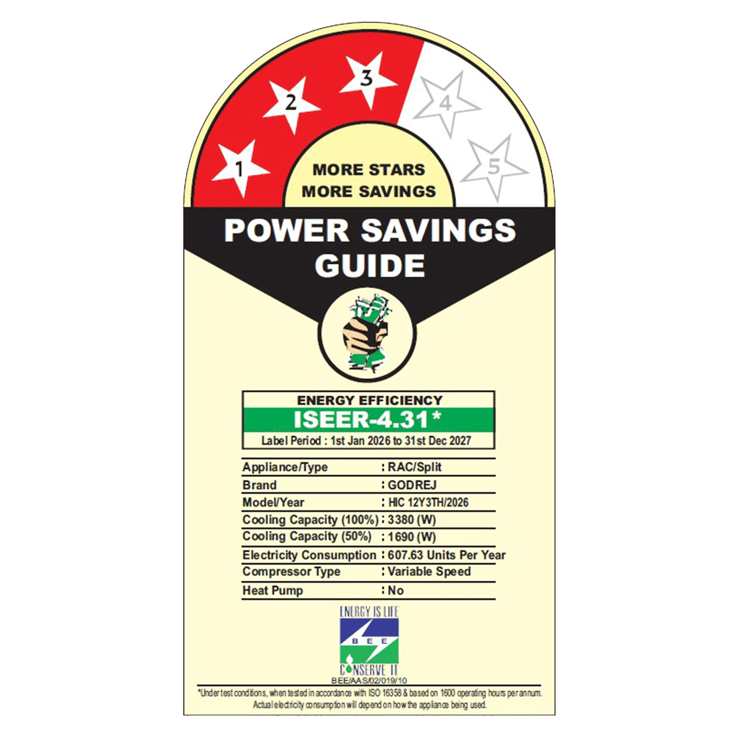 Godrej Y Series Convertible 1 Ton 3 Star Inverter Split AC with I-Sense Technology (2026 Model, Blue Fin Condenser, 40101701SD01727)_2