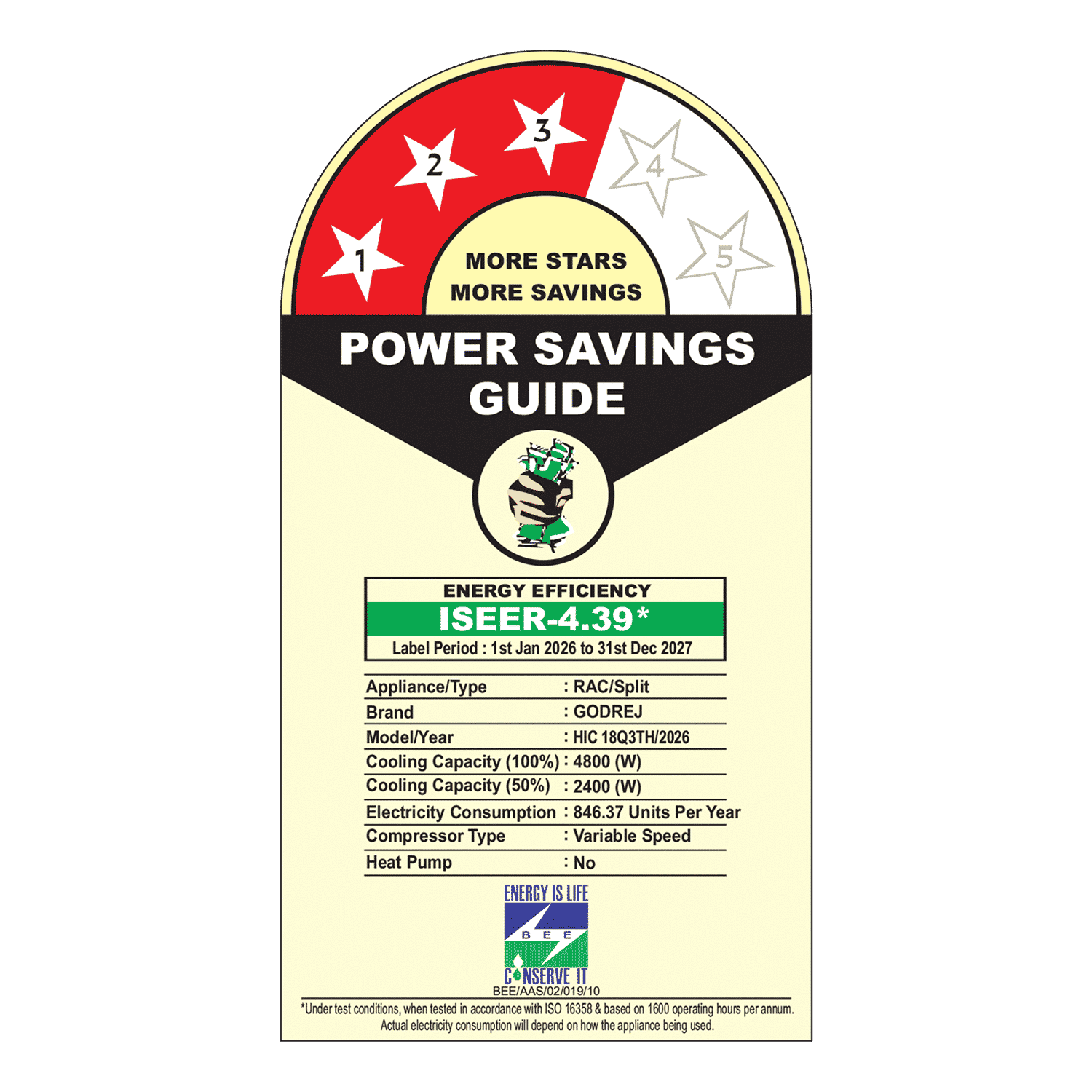 Godrej Q Series Convertible 1.5 Ton 3 Star Inverter Split AC with I-Sense Technology (2026 Model, Blue Fin Condenser, HIC 18Q3TH)_2