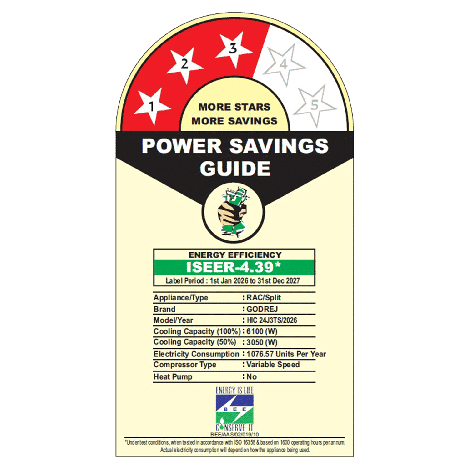 Godrej J Series Convertible 2 Ton 3 Star Inverter Split AC with I-Sense Technology (2026 Model, Blue Fin Condenser, HIC 24J3TS)_2