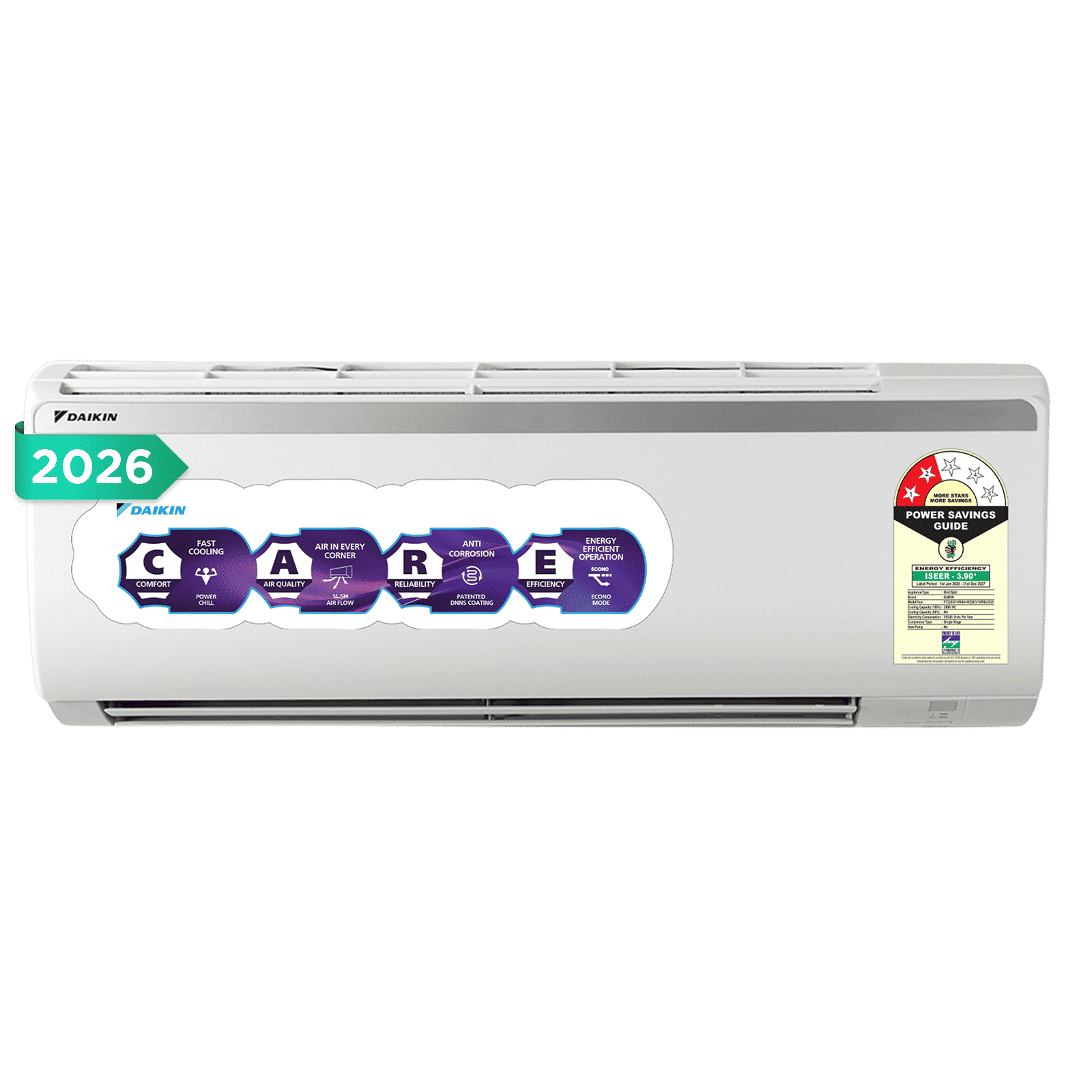 DAIKIN 0.8 Ton 2 Star Split AC (Copper Condenser, PM 2.5 Filter, FTQ28XV16WBA)_1