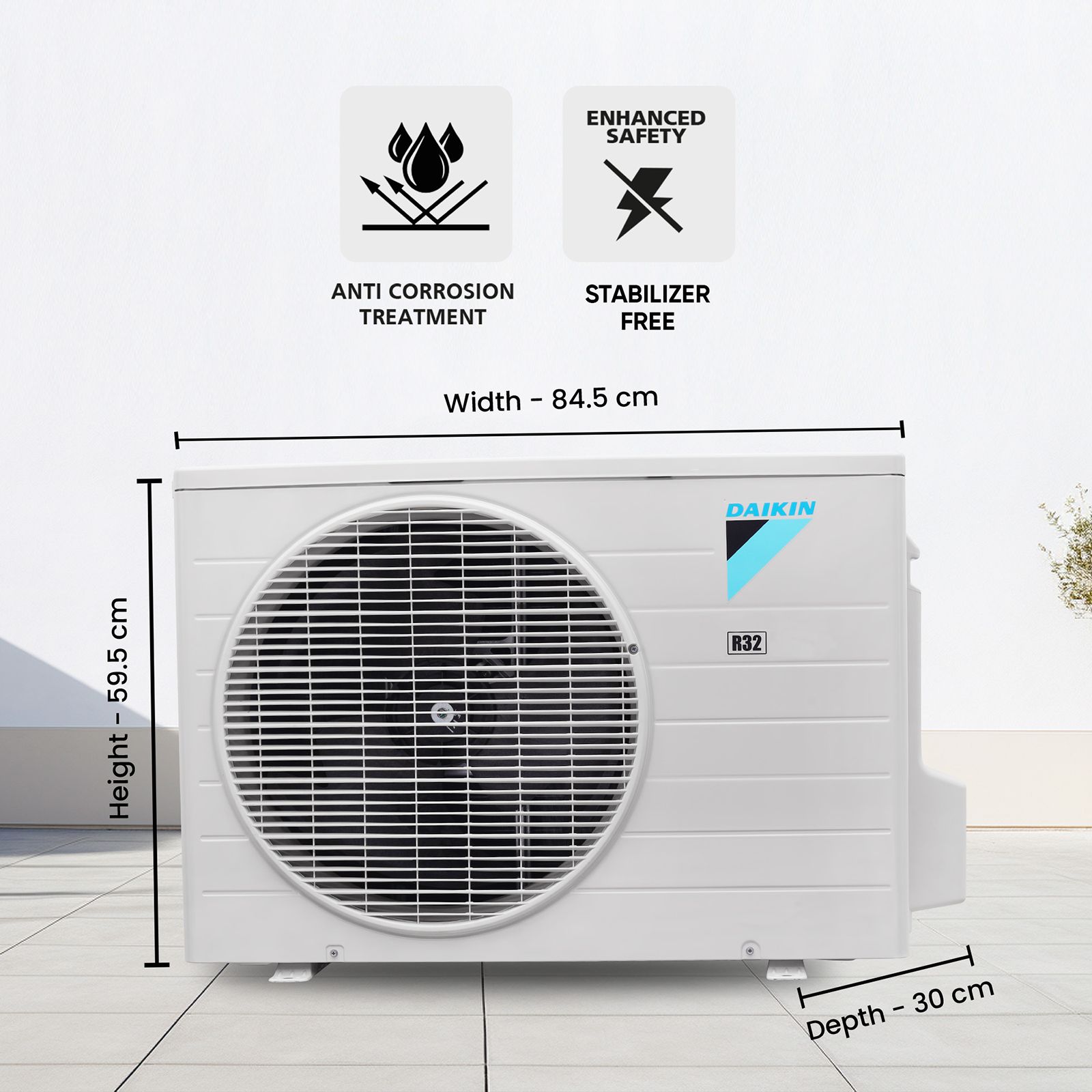 DAIKIN 1.5 Ton 2 Star Split AC (Copper Condenser, PM 2.5 Filter, FTQ50XV16VCA)_8