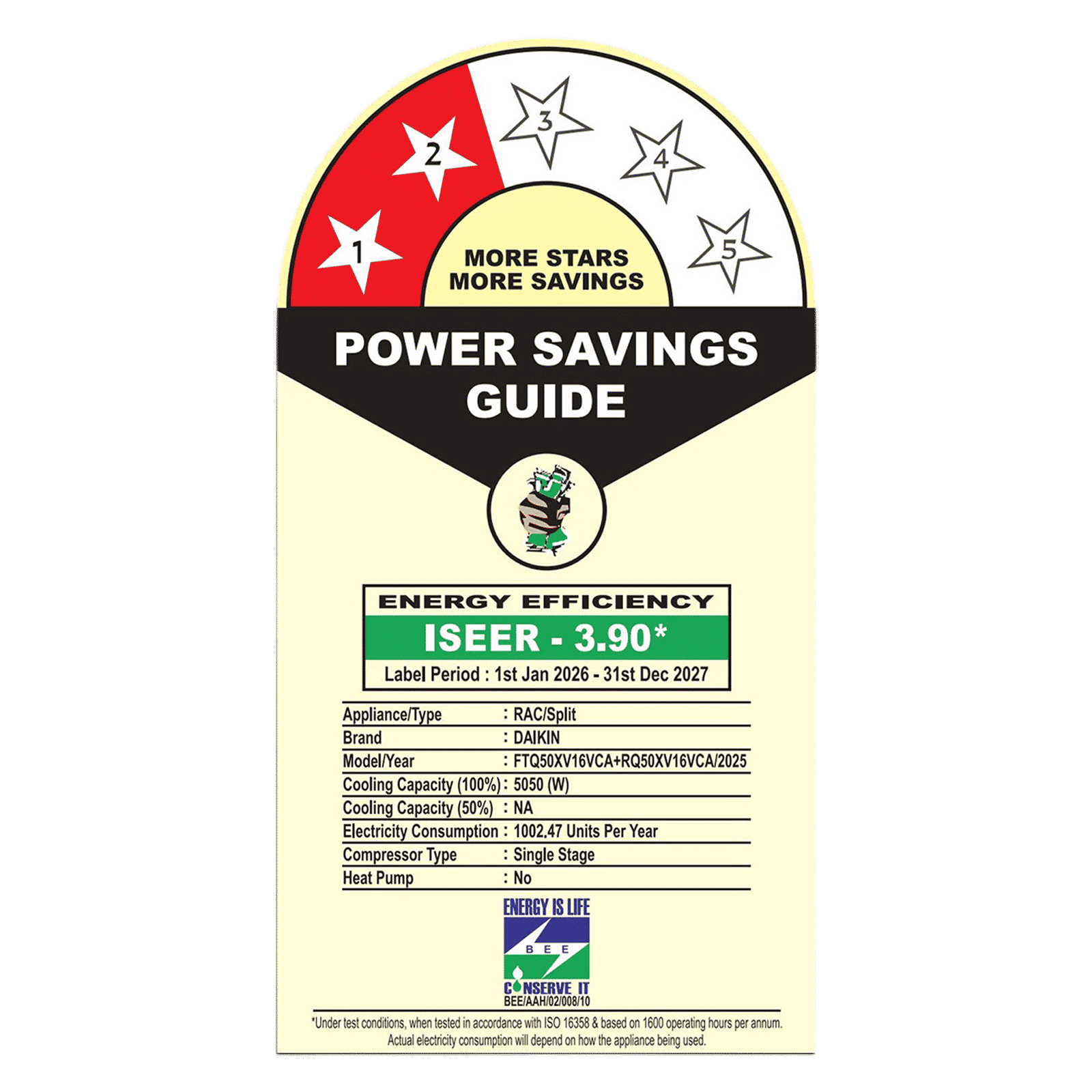 DAIKIN 1.5 Ton 2 Star Split AC (Copper Condenser, PM 2.5 Filter, FTQ50XV16VCA)_2