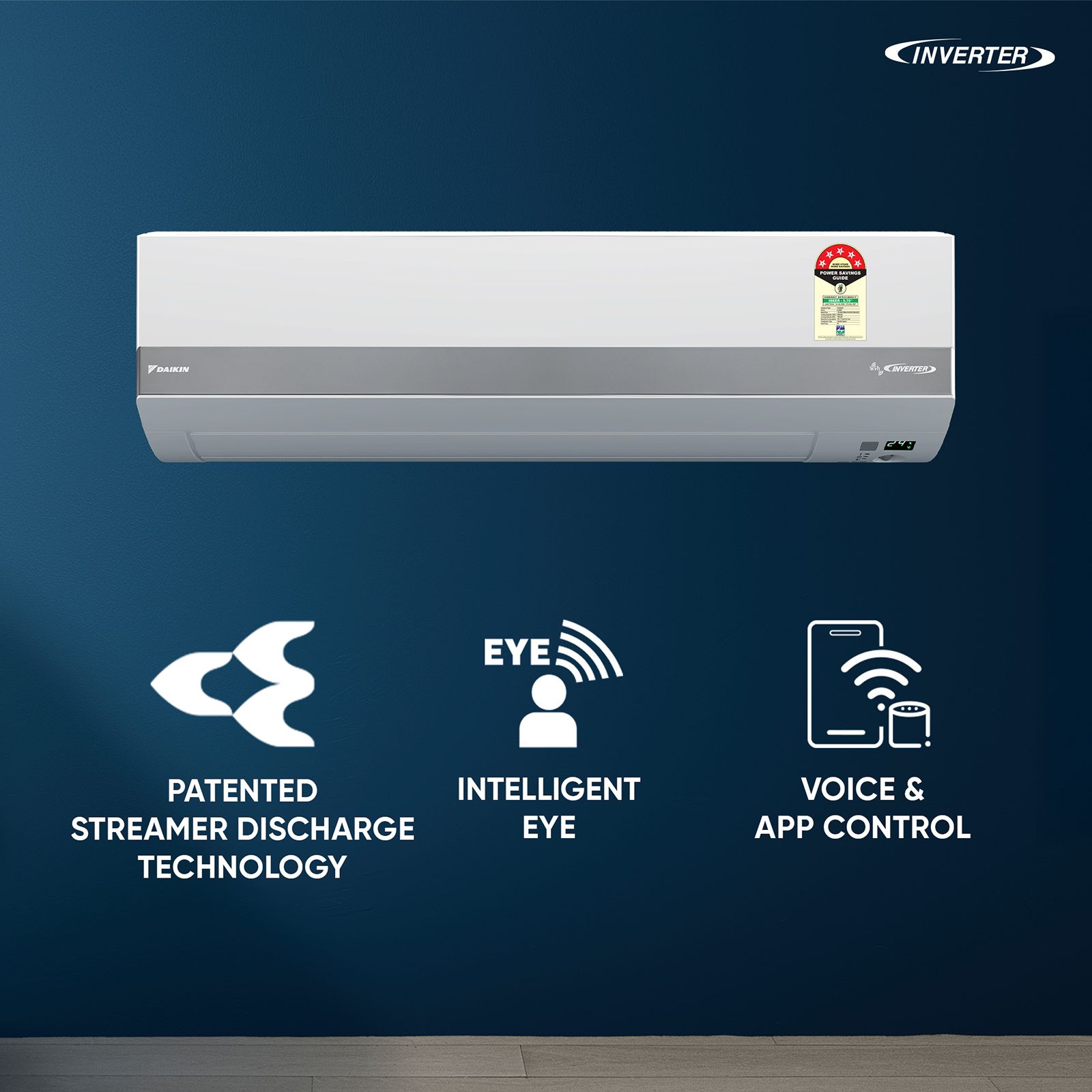 DAIKIN 1 Ton 5 Star Inverter Split Smart AC with Voice & App Control (Copper Condenser, PM 1.0 Filter, JTKJ35XV16VAA)_4