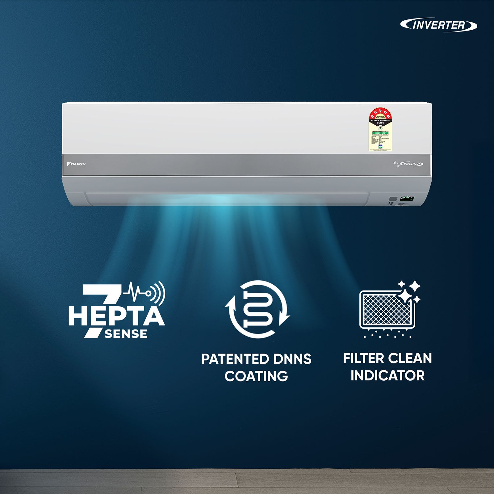 DAIKIN 1.5 Ton 5 Star Inverter Split Smart AC with Voice & App Control (Copper Condenser, PM 1.0 Filter, JTKJ53XV16MAA)_6