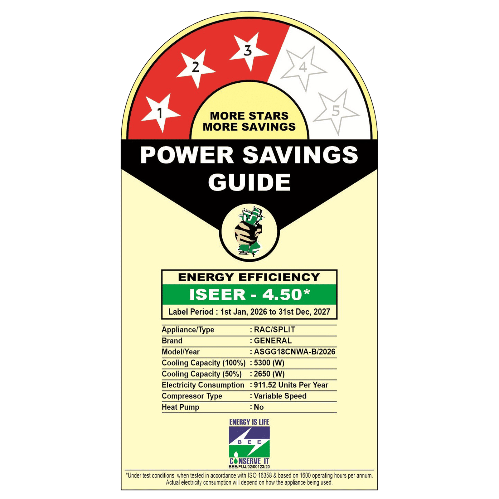 O GENERAL Advance Hyper Tropical 1.5 Ton 3 Star Inverter Split AC (2026 Model, Copper Condenser, ASGG18CNWA-B)_5