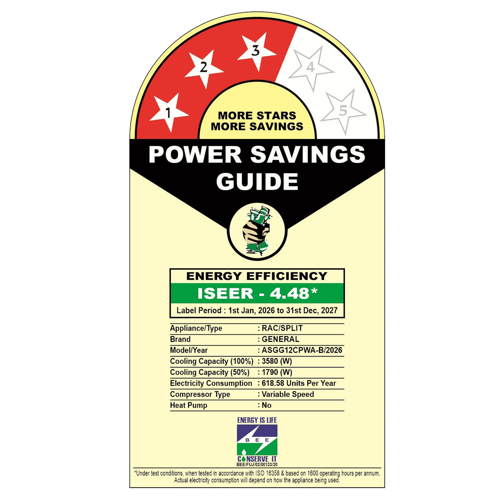 O GENERAL Advance Hyper Tropical 1 Ton 3 Star Inverter Split AC (2026 Model, Copper Condenser, ASGG12CPWA-B) O GENERAL Advance Hyper Tropical 1 Ton 3 Star Inverter Split AC (2026 Model, Copper Condenser, ASGG12CPWA-B)_2