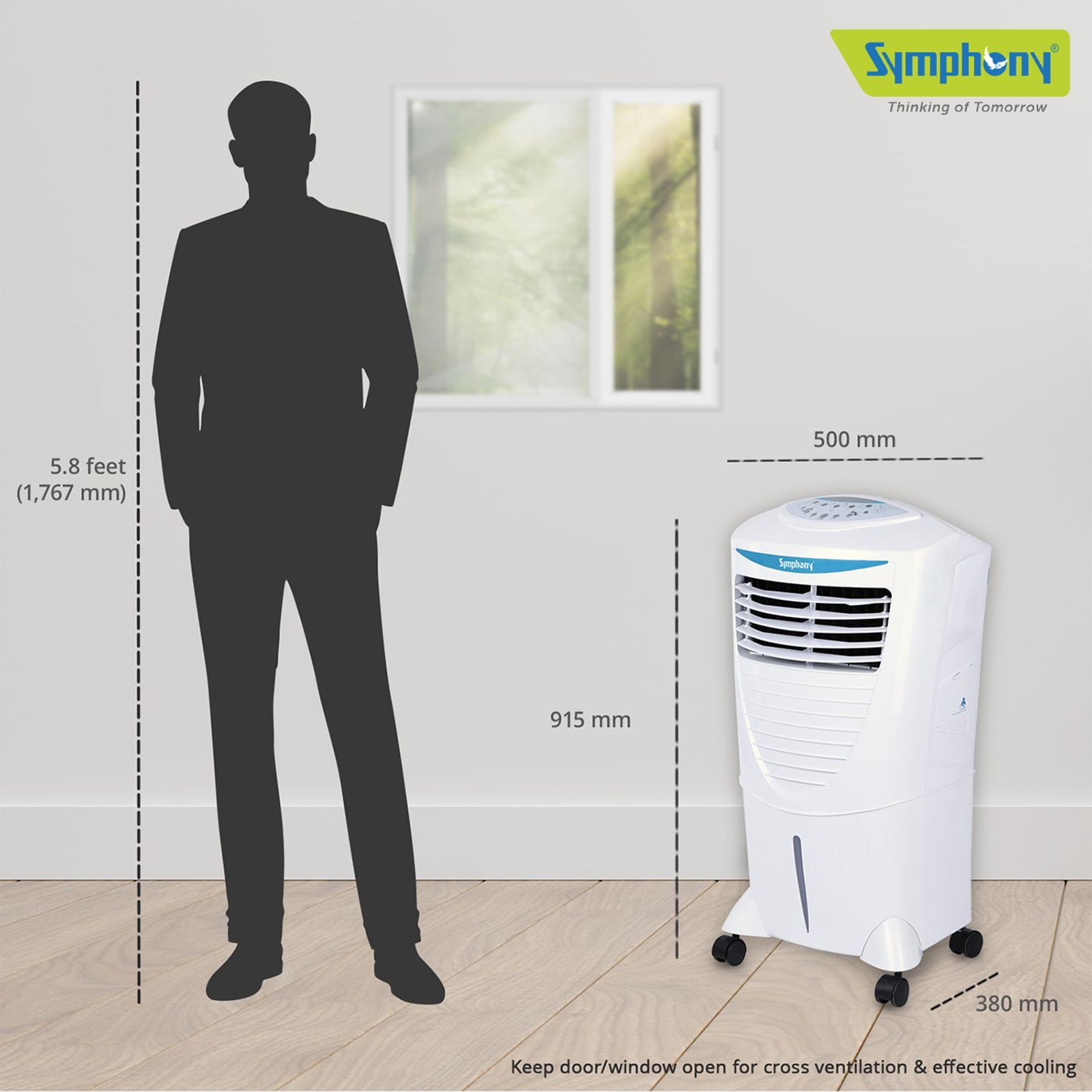 Symphony Hi Cool i 31 Litres Room Air Cooler with i-Pure Technology (Touch Control Panel, White)_14
