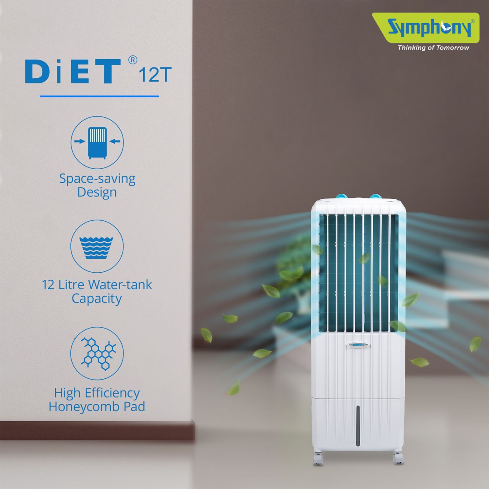 Symphony Diet 12T 12 Litres Personal Air Cooler with i-Pure Technology (Cool Flow Dispenser, White) Symphony Diet 12T 12 Litres Personal Air Cooler with i-Pure Technology (Cool Flow Dispenser, White)_12