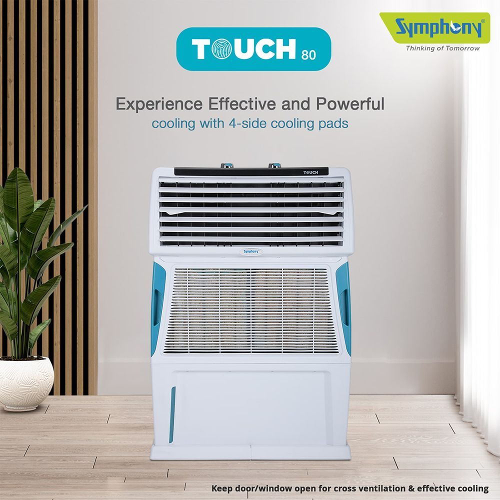 Symphony Touch 80 Litres Desert Air Cooler with i-Pure Technology (Inverter Compatible, White)_10