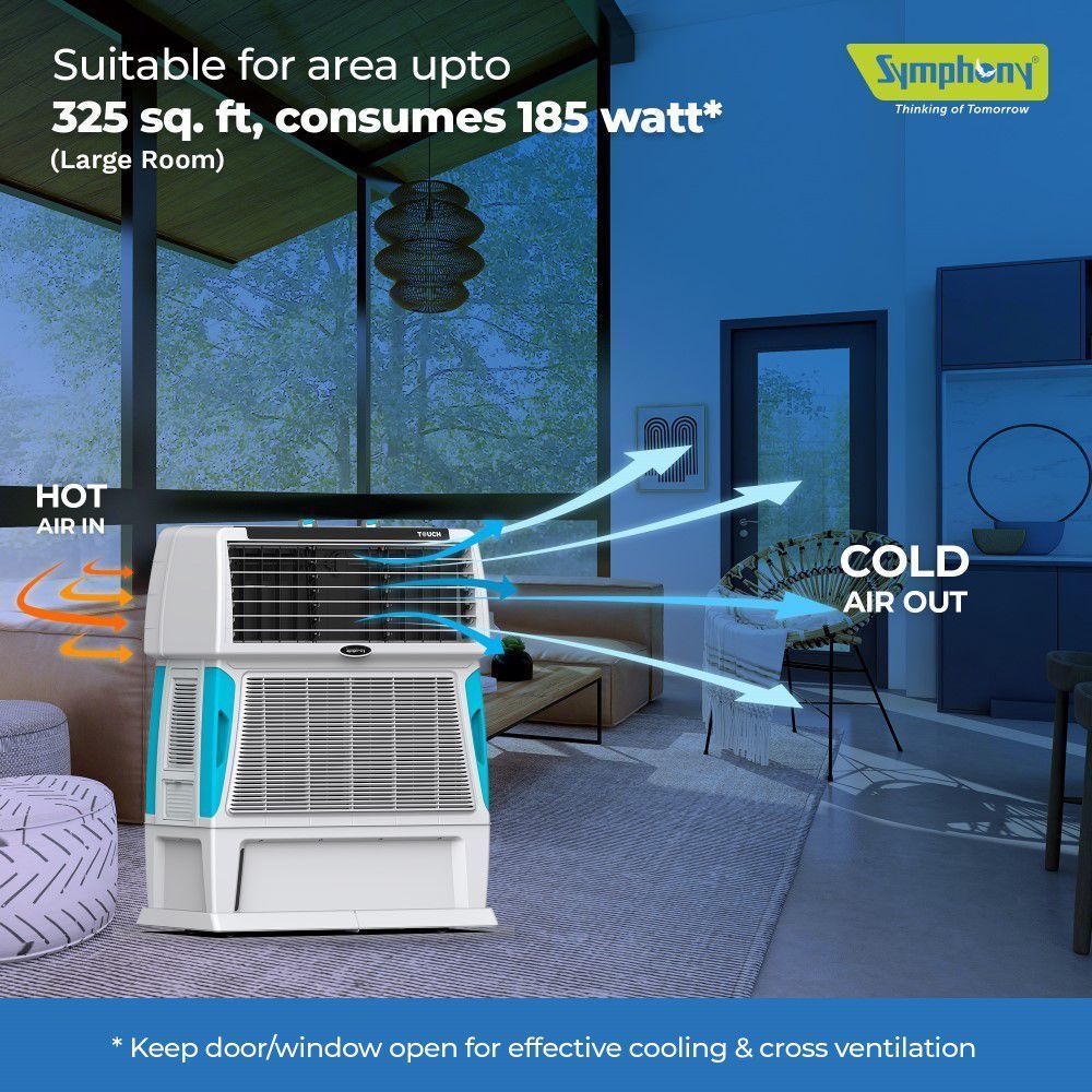 Symphony Touch 55 Litres Desert Air Cooler with i-Pure Technology (Inverter Compatible, White) Symphony Touch 55 Litres Desert Air Cooler with i-Pure Technology (Inverter Compatible, White)_13