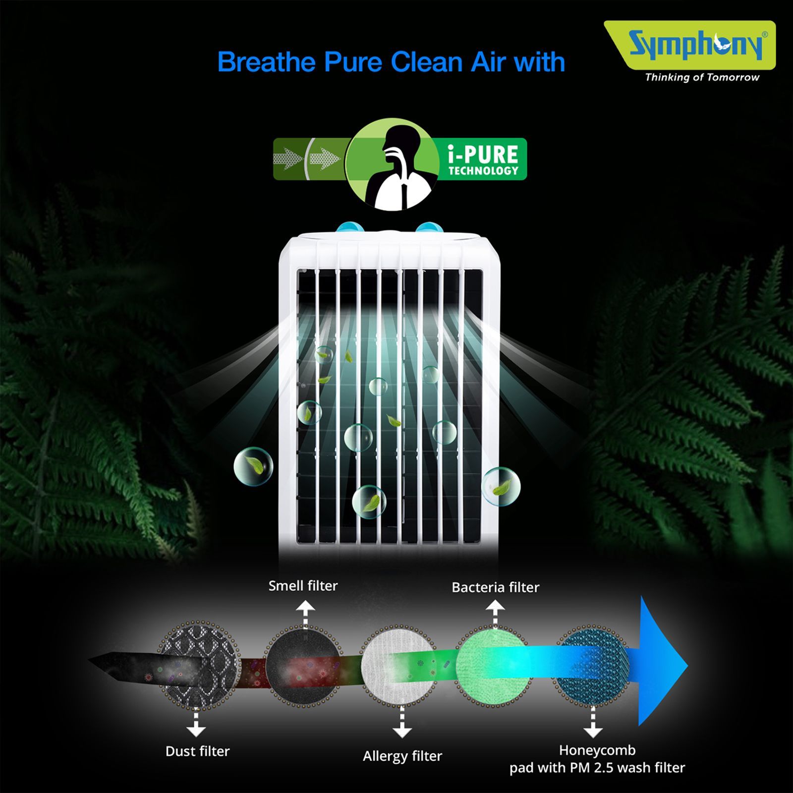 Symphony Diet 35T 35 Litres Room Air Cooler with Powerful Air Blower (Cool Flow Dispenser, White)_9