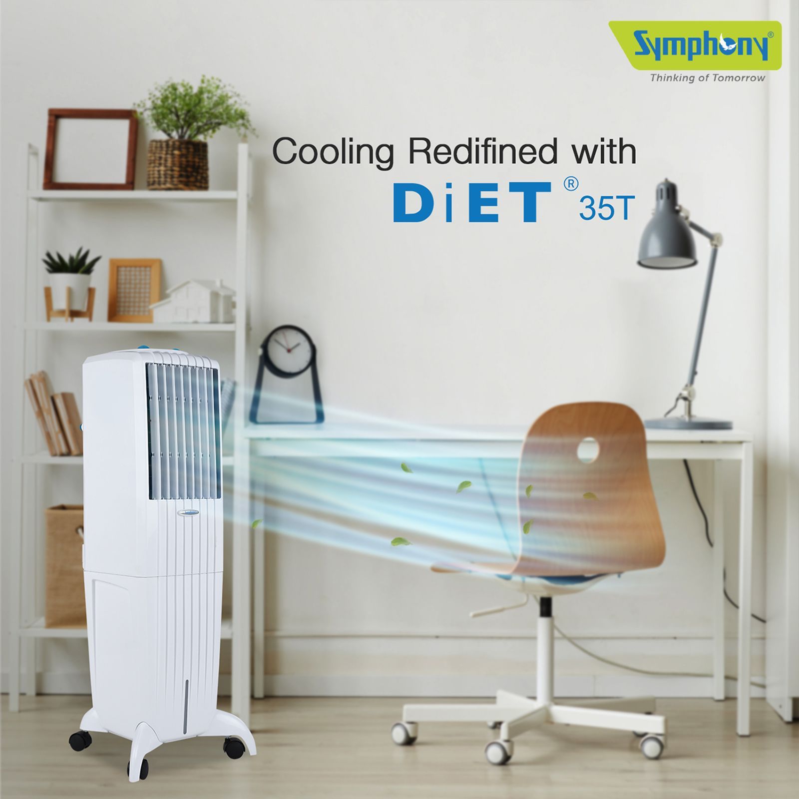 Symphony Diet 35T 35 Litres Room Air Cooler with Powerful Air Blower (Cool Flow Dispenser, White)_10