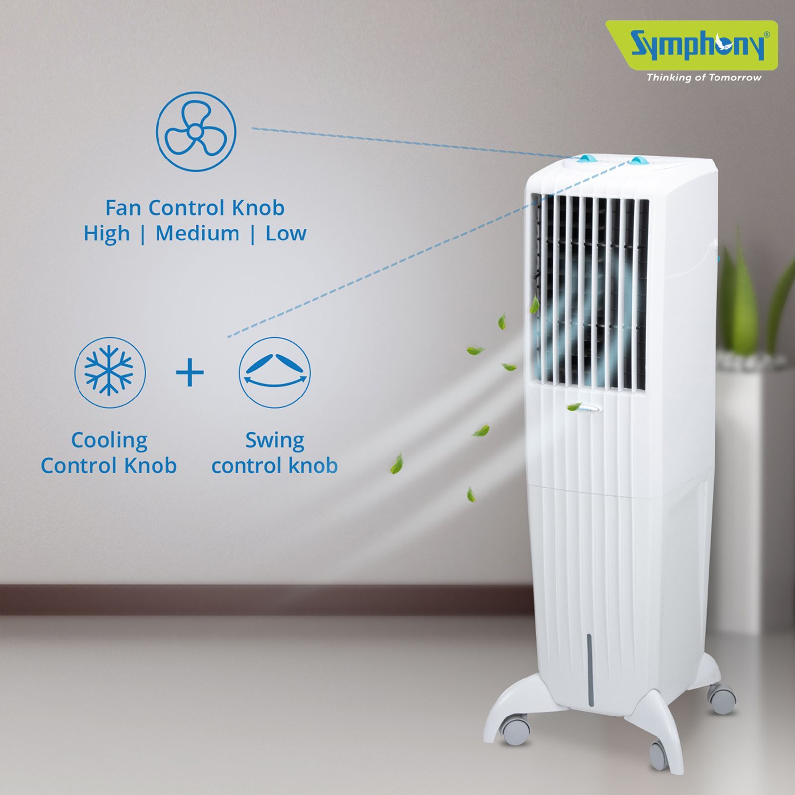 Symphony Diet 35T 35 Litres Room Air Cooler with Powerful Air Blower (Cool Flow Dispenser, White)_11