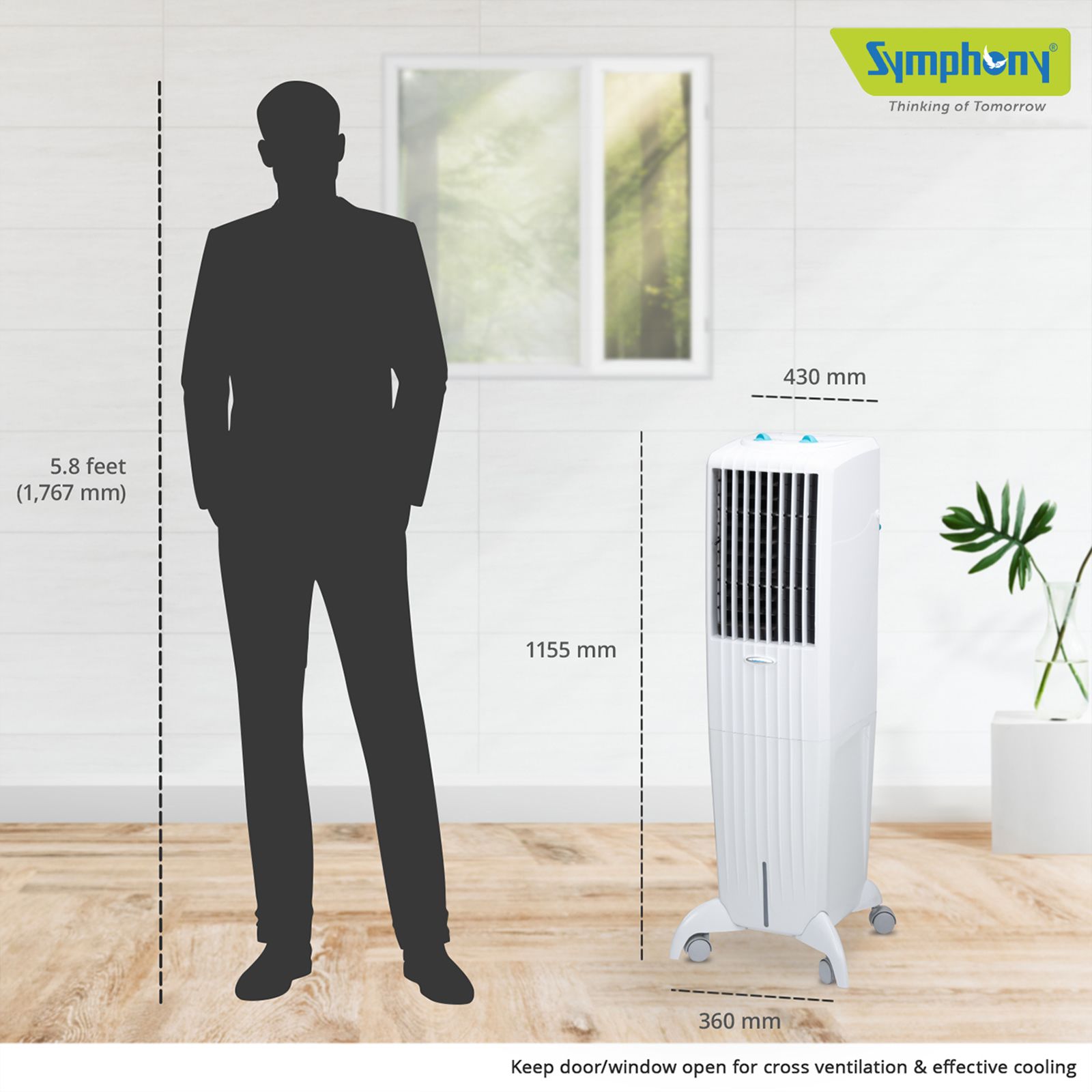 Symphony Diet 35T 35 Litres Room Air Cooler with Powerful Air Blower (Cool Flow Dispenser, White)_13