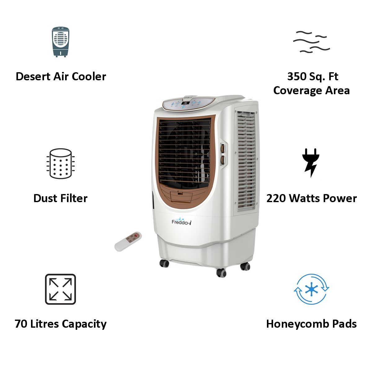 HAVELLS 70 Litres Desert Air Cooler (Freddo I, White)_3