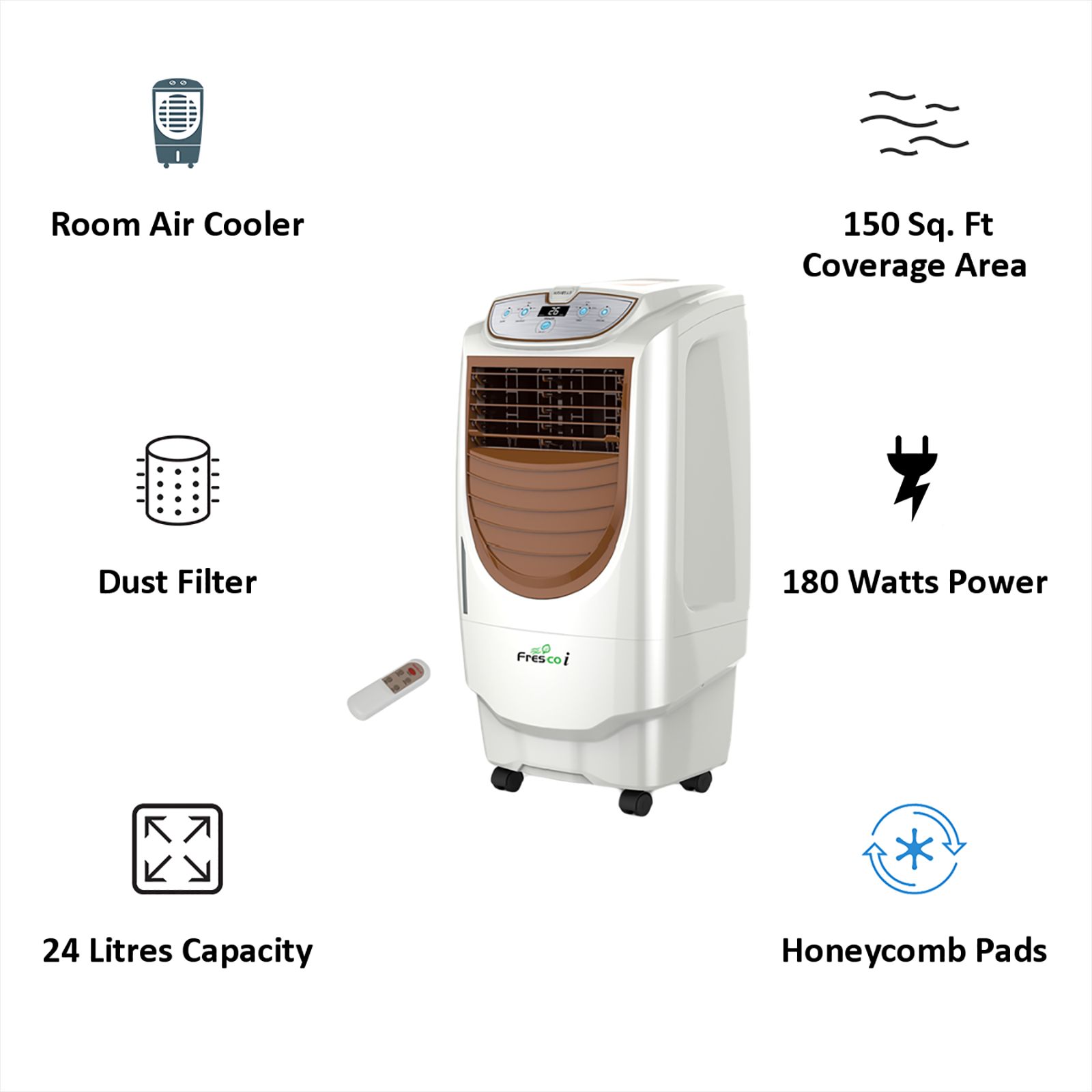 HAVELLS Fresco I 24 litres Personal Air Cooler (Dust Filter Net, GHRACAOE190, White) HAVELLS Fresco I 24 litres Personal Air Cooler (Dust Filter Net, GHRACAOE190, White)_4