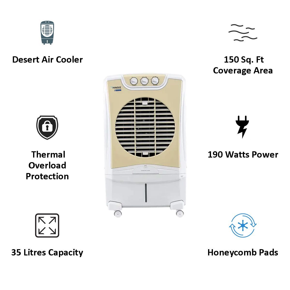Blue Star 35 L Desert Air Cooler (DA35LMA, White) Blue Star 35 L Desert Air Cooler (DA35LMA, White)_3