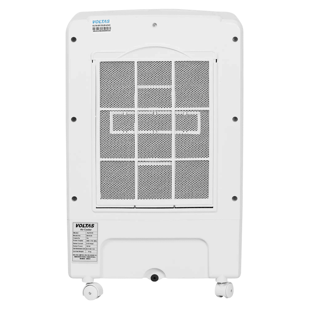 VOLTAS Alfa 15 Litres Personal Air Cooler with Thermal Overload Protection (3 Speed Control, White & Grey)_3