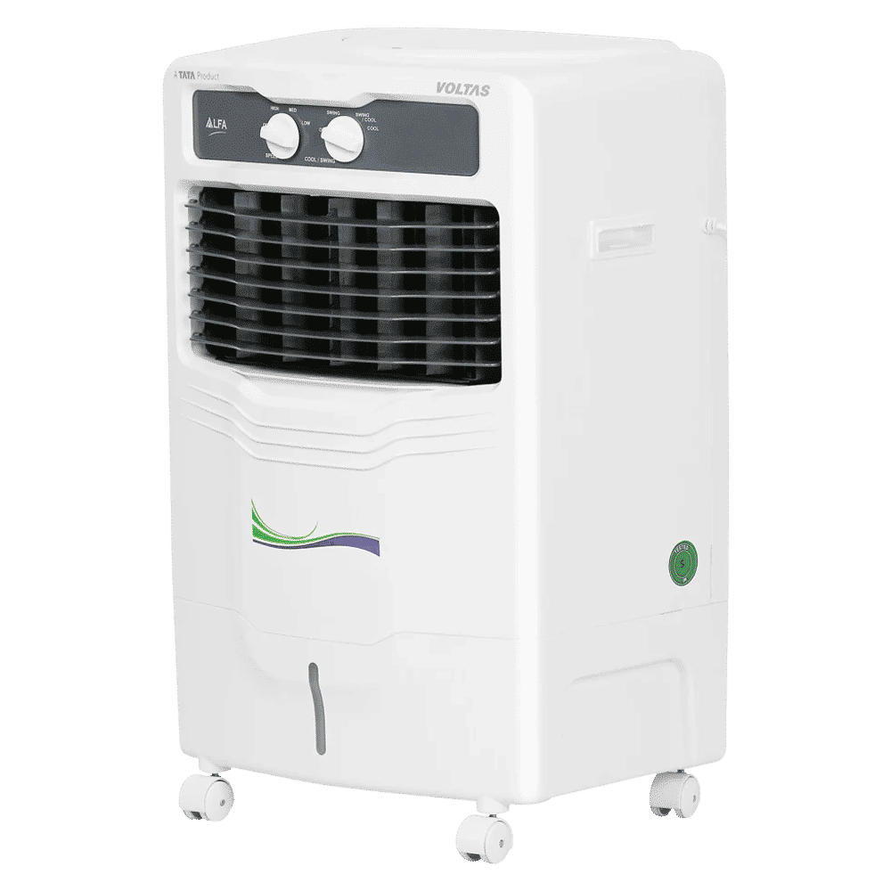 VOLTAS Alfa 15 Litres Personal Air Cooler with Thermal Overload Protection (3 Speed Control, White & Grey)_4