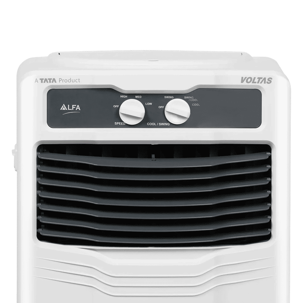 VOLTAS Alfa 15 Litres Personal Air Cooler with Thermal Overload Protection (3 Speed Control, White & Grey)_2