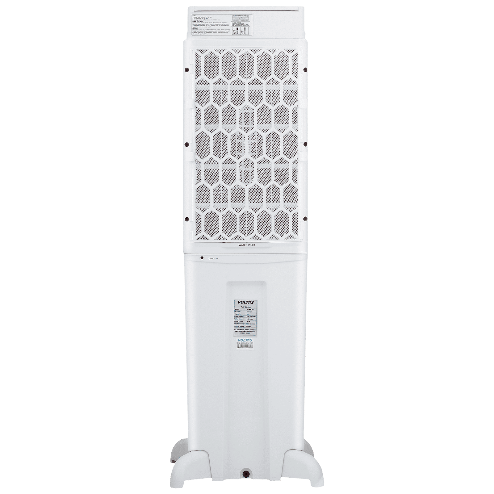 VOLTAS Slimm T 35 Litres Tower Air Cooler with Handy Touch Controls (Inverter Compatible, White & Grey)_6
