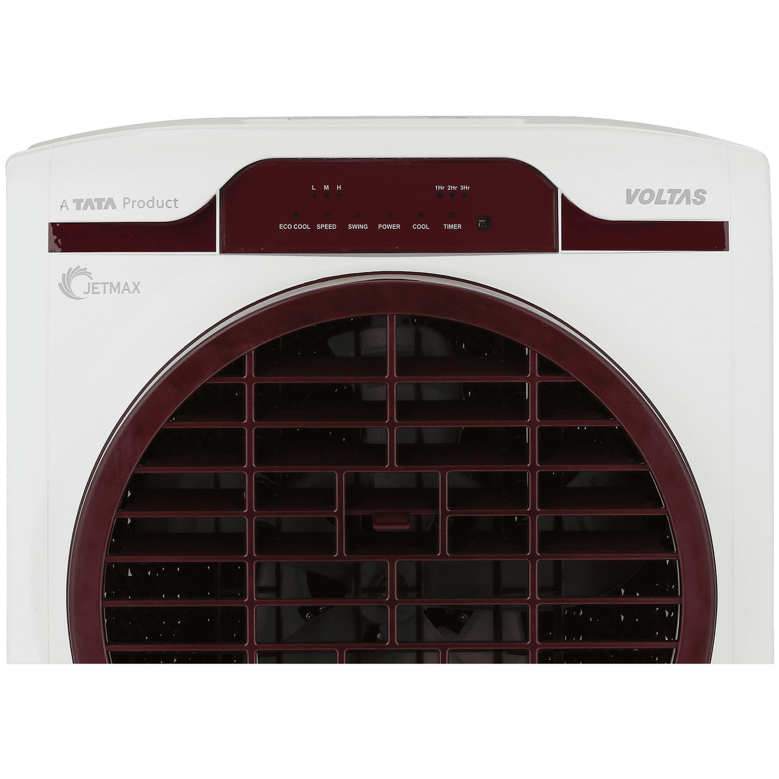 VOLTAS JetMax T 70 Litres Desert Air Cooler with Turbo Air Throw (Smart Humidity Control, White & Burgundy)_5