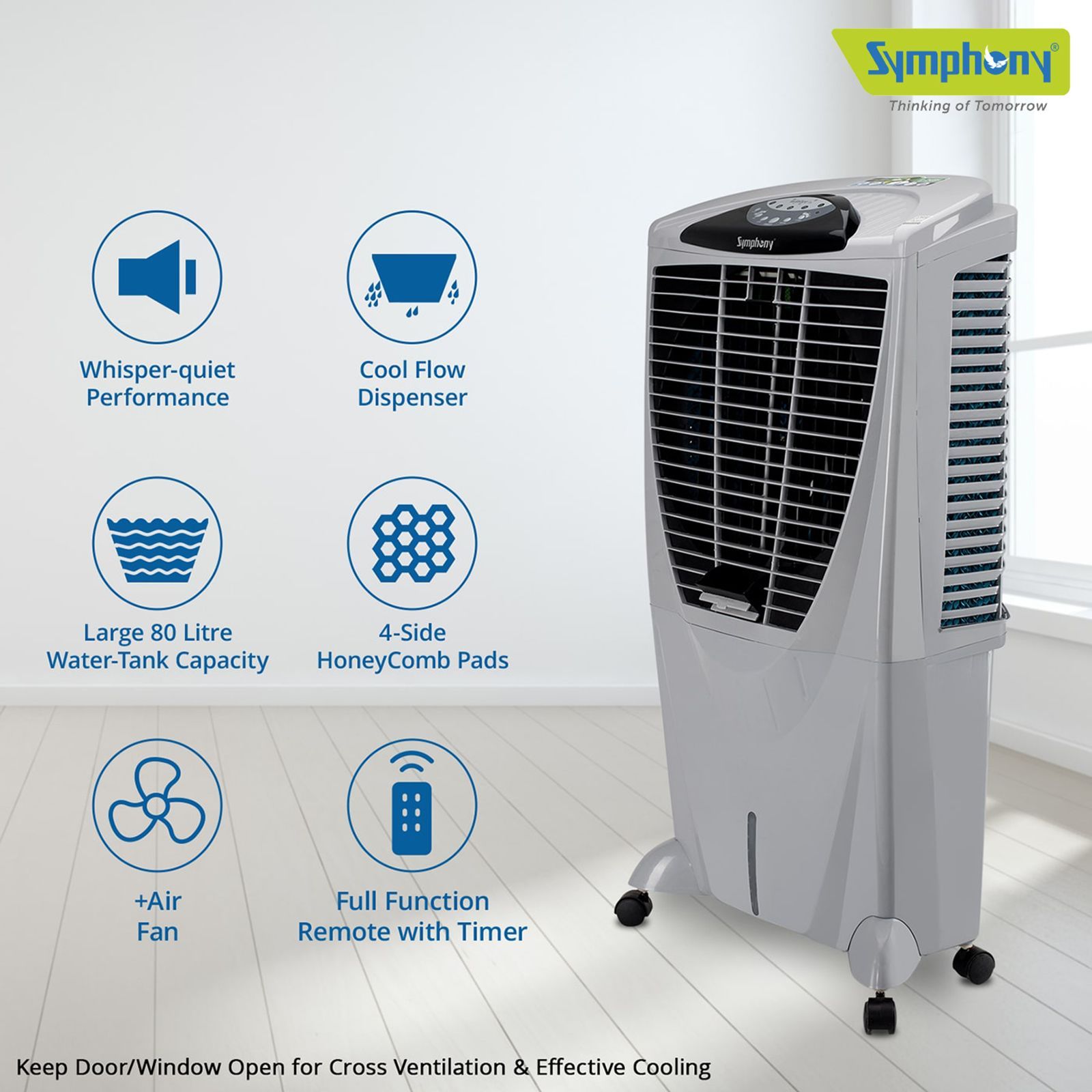 Symphony Winter 80XL i+ 80 Litres Desert Air Cooler with SMPS Technology (Whisper-Quiet Operation, White)_13
