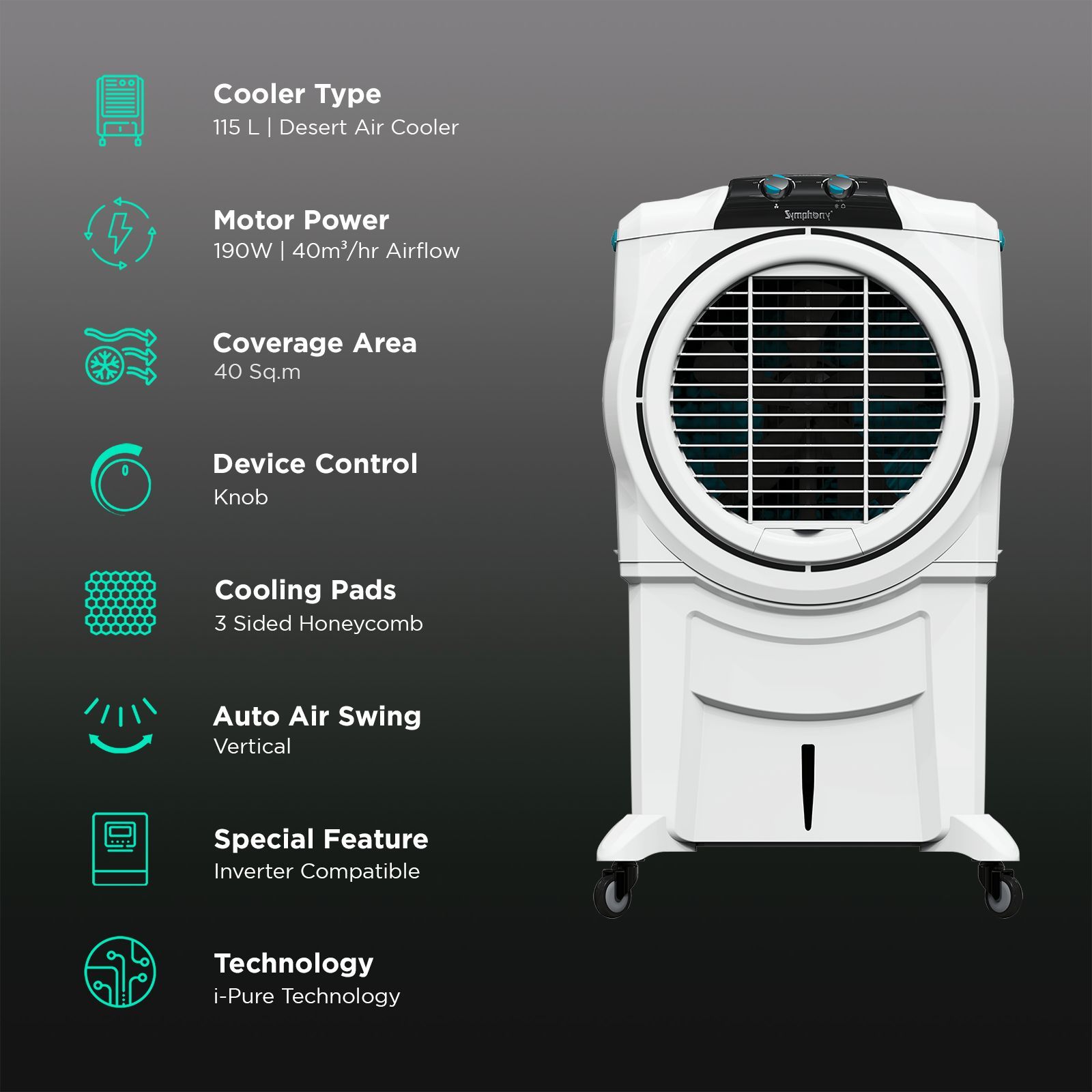 Symphony Sumo 115 XL 115 Litres Desert Air Cooler with i-Pure Technology (Anti-Spill Inlet, White)_3