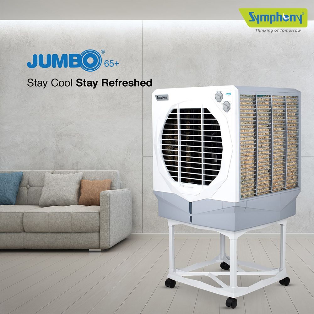Symphony Jumbo 65 Plus 61 Litres Desert Air Cooler with Auto Louver Movement (Ice Chamber, White) Symphony Jumbo 65 Plus 61 Litres Desert Air Cooler with Auto Louver Movement (Ice Chamber, White)_12