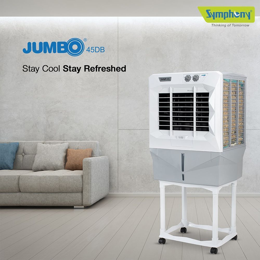 Symphony Jumbo 45DB 41 Litres Desert Air Cooler with Auto Louver Movement (Ice Chamber, White)_12