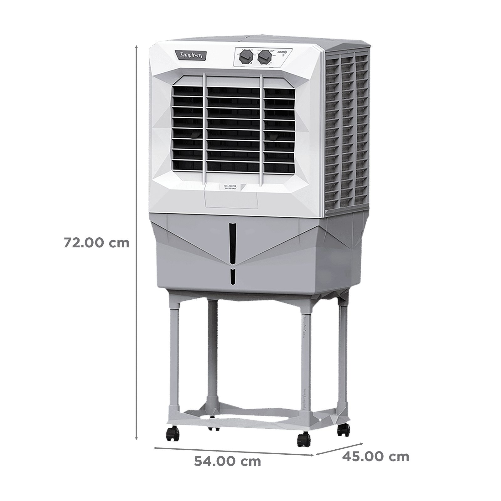 Symphony Jumbo 45DB 41 Litres Desert Air Cooler with Auto Louver Movement (Ice Chamber, White)_2