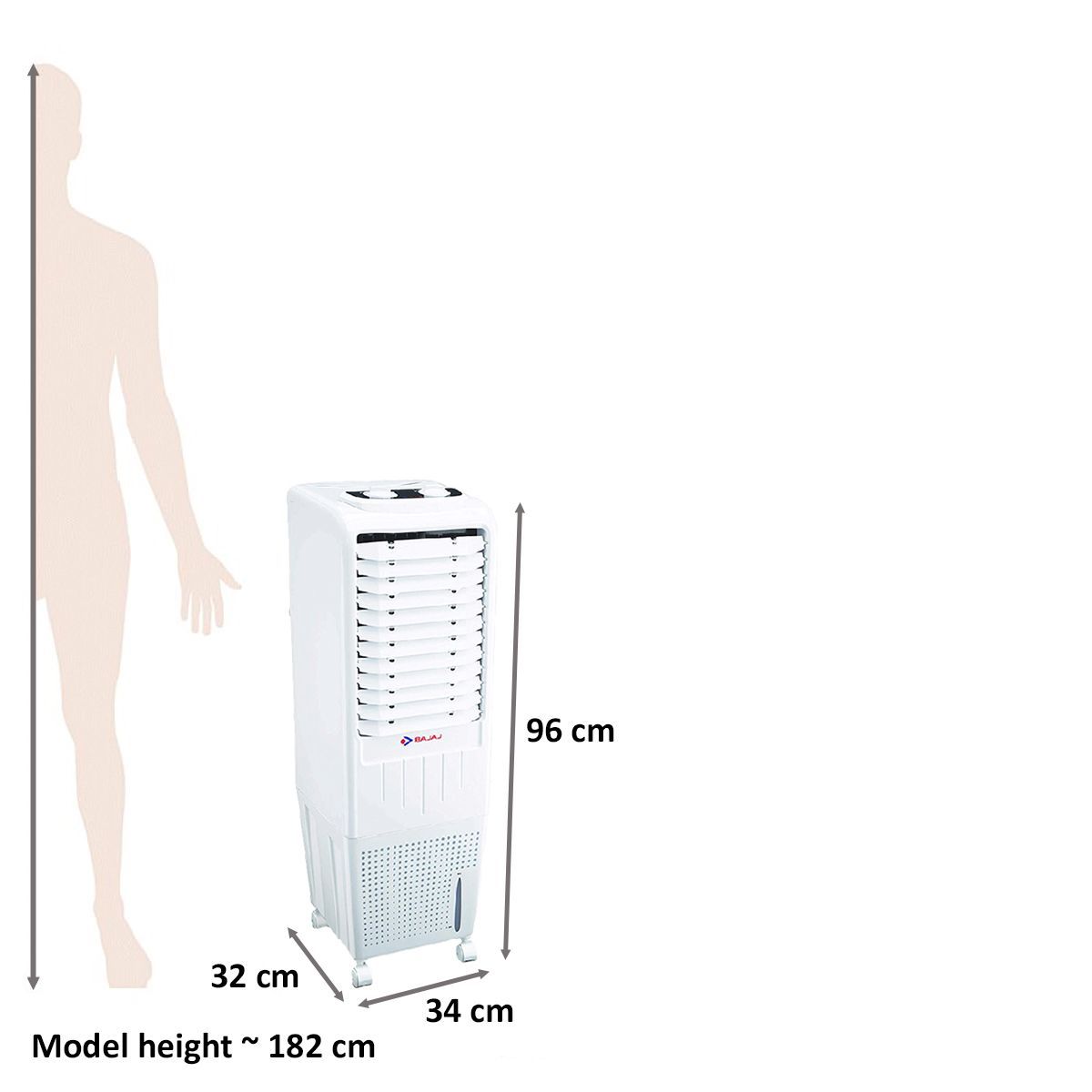 BAJAJ 20 Litres Room Air Cooler (3 Way Speed Control, TMH20, White) BAJAJ 20 Litres Room Air Cooler (3 Way Speed Control, TMH20, White)_2