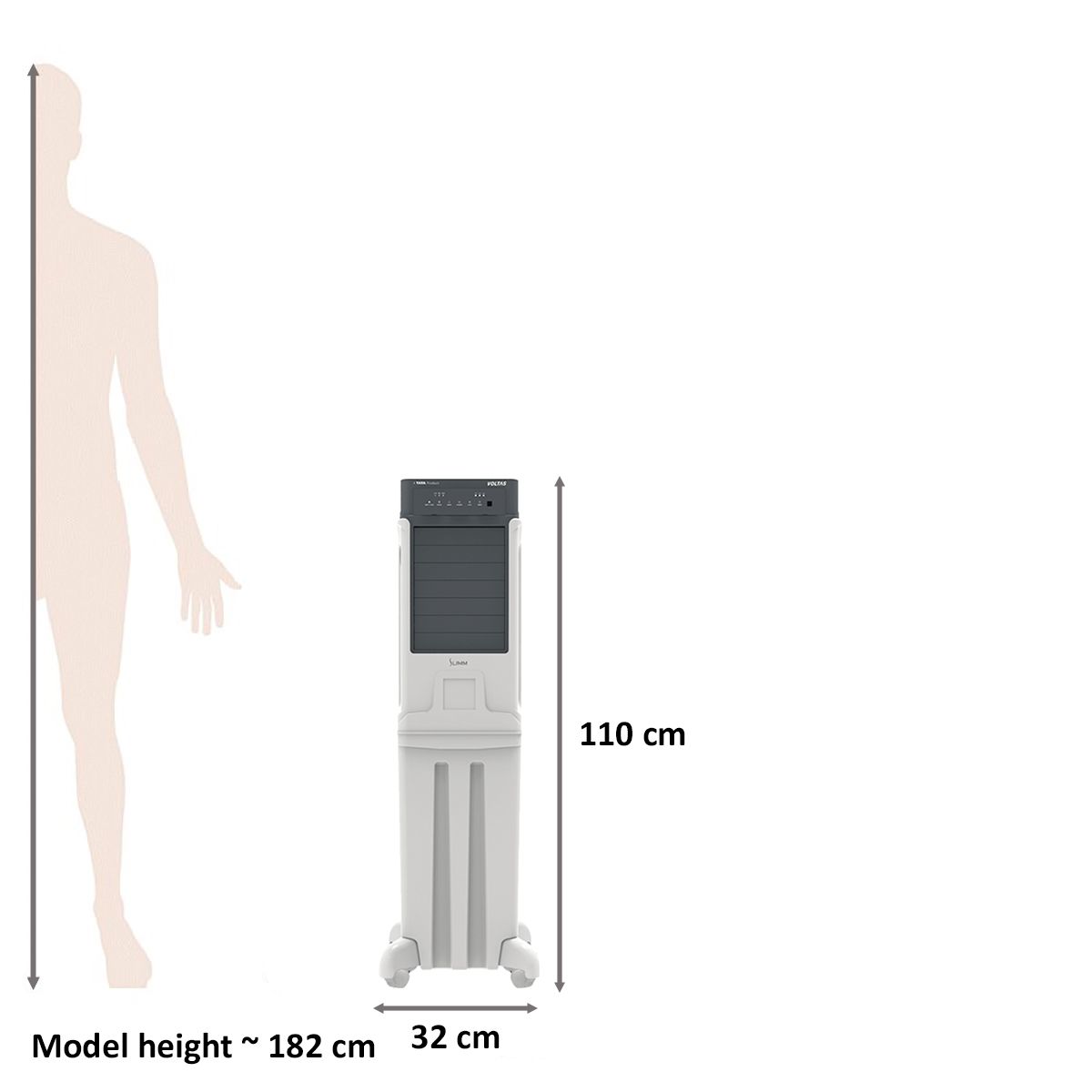 VOLTAS 35 Litres Tower Air Cooler (Eco Cool Mode, Slimm 35T, White)_2
