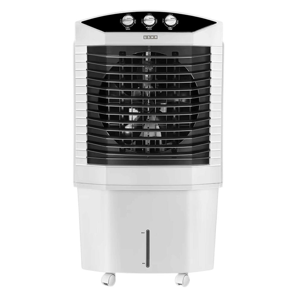 USHA Dynamo 90 Litres Desert Air Cooler with Low Power Consumption (Thermal Overload Protection, White)_1