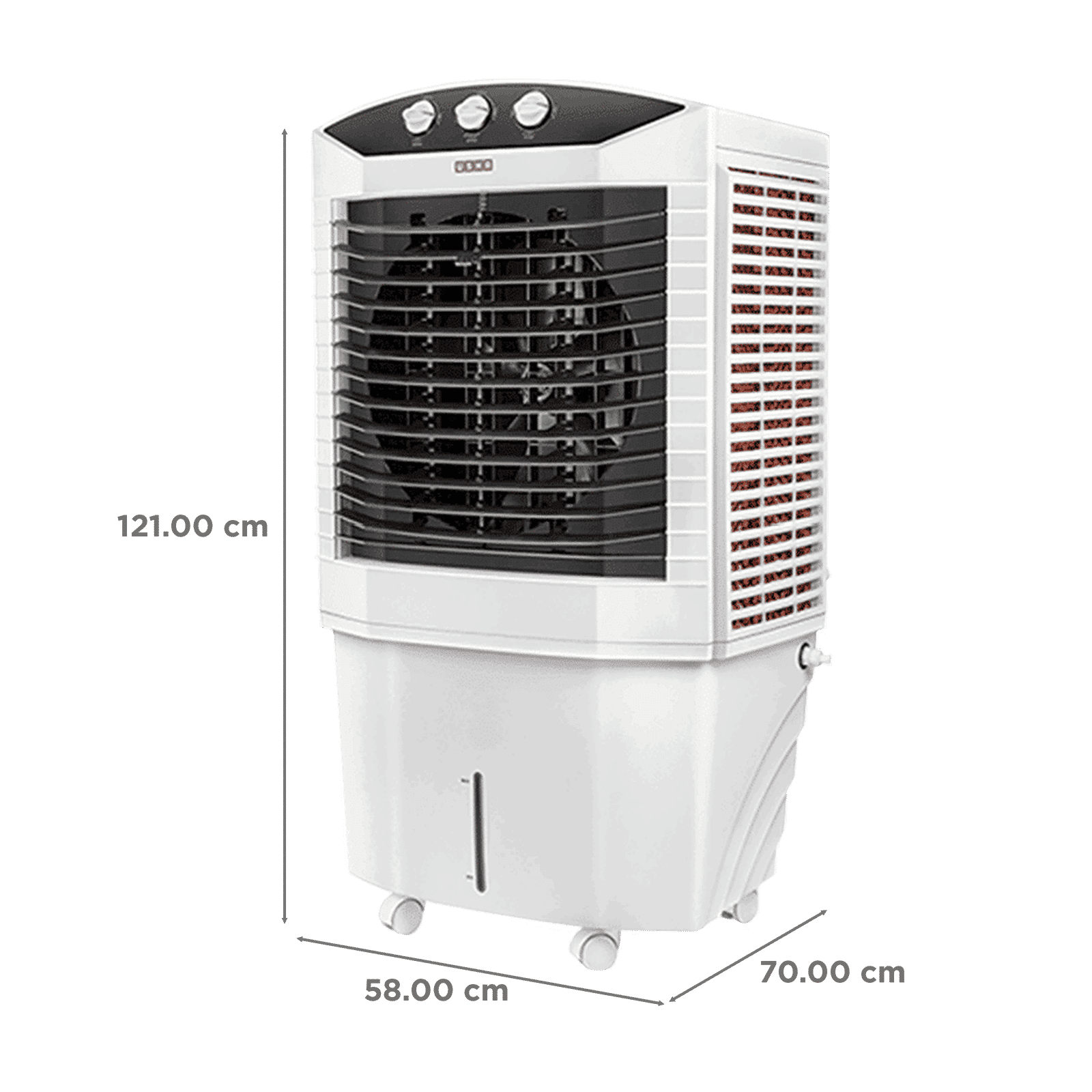 USHA Dynamo 90 Litres Desert Air Cooler with Low Power Consumption (Thermal Overload Protection, White)_2