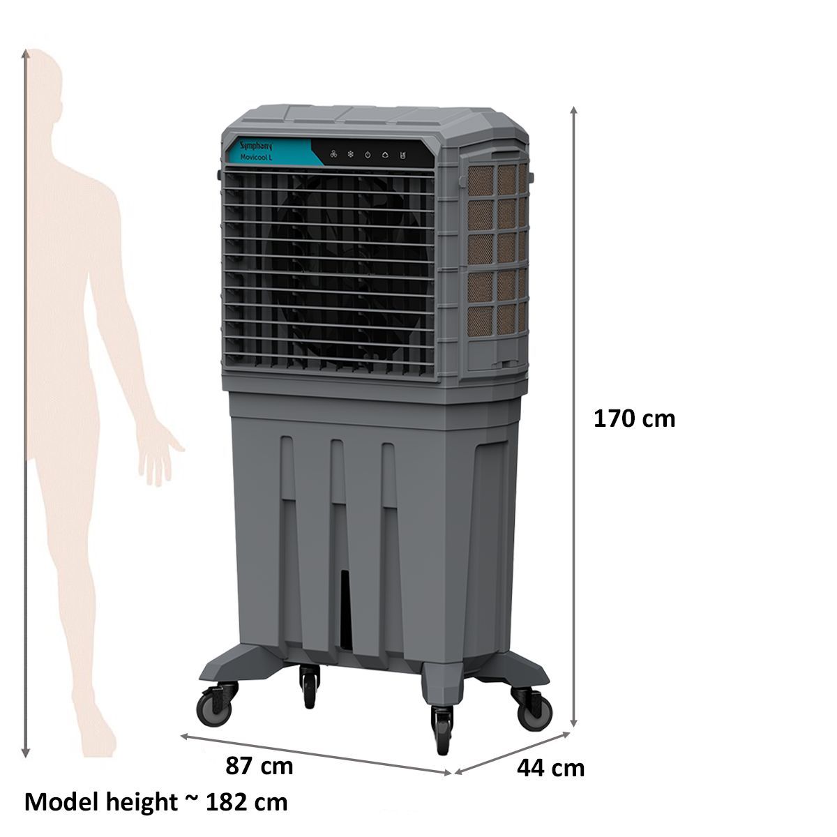 Symphony Movicool L200i 200 Litres Room Air Cooler (Honeycomb Pad, ACOCO006, Dark Grey) Symphony Movicool L200i 200 Litres Room Air Cooler (Honeycomb Pad, ACOCO006, Dark Grey)_2