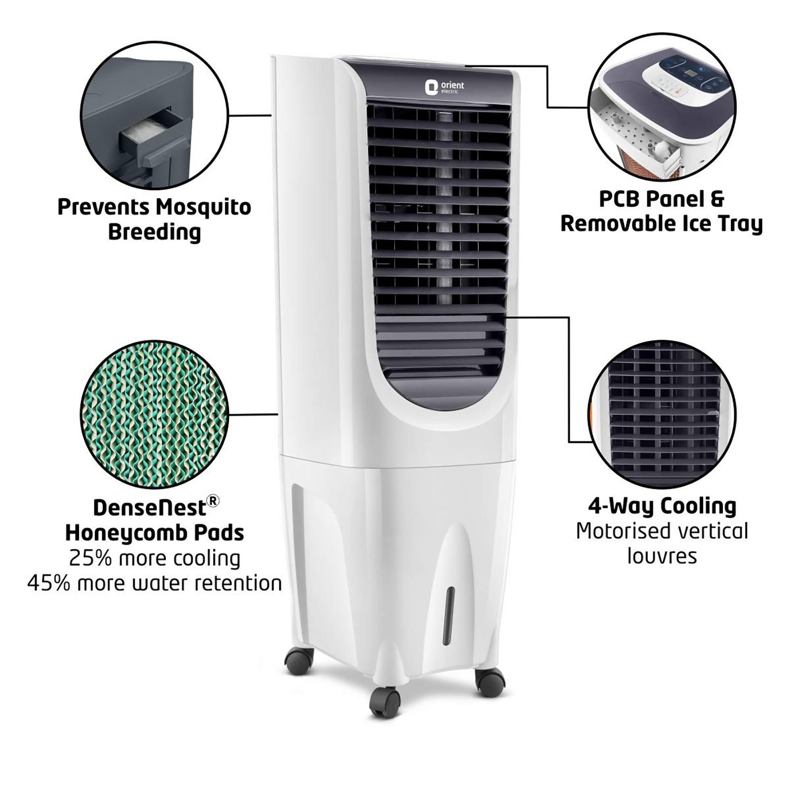 Orient Ultimo 26 Litres Tower Air Cooler with Lot Enabled (Ice Chamber, White)_10