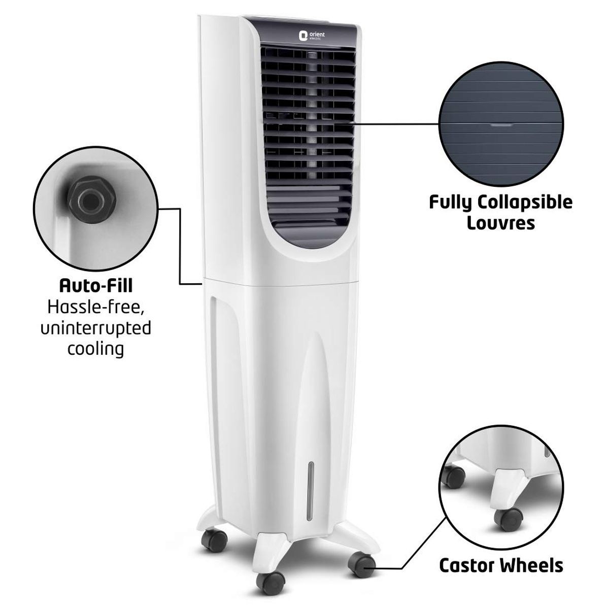 Orient Ultimo 40 Litres Tower Air Cooler (Prevents Mosquito Breeding, CT4002HR, White)_6