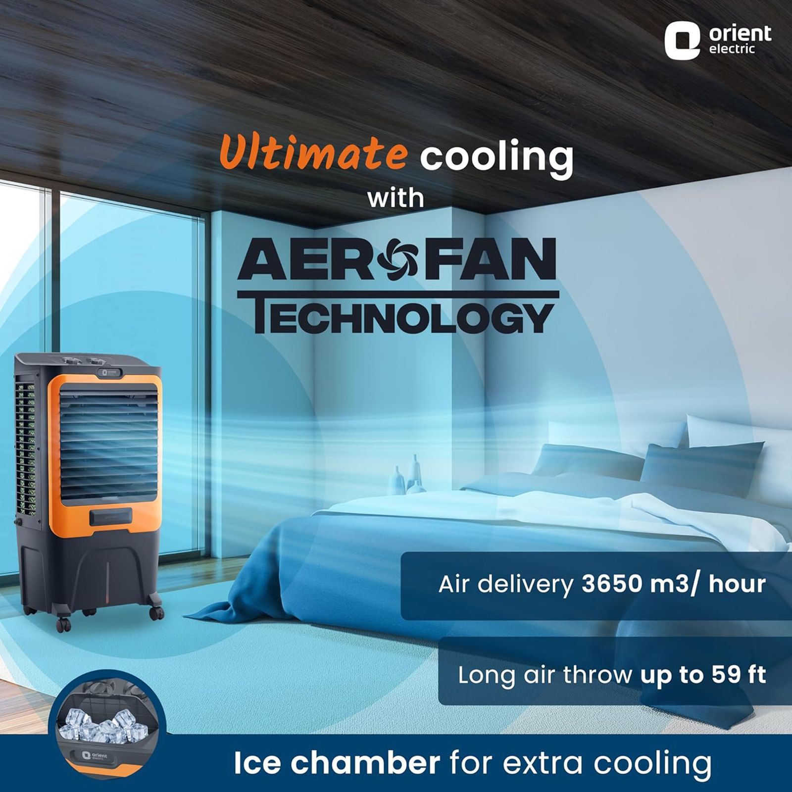 Orient Ultimo 50 Litres Desert Air Cooler with Aerofan Technology (Ice Chamber, Grey) Orient Ultimo 50 Litres Desert Air Cooler with Aerofan Technology (Ice Chamber, Grey)_11