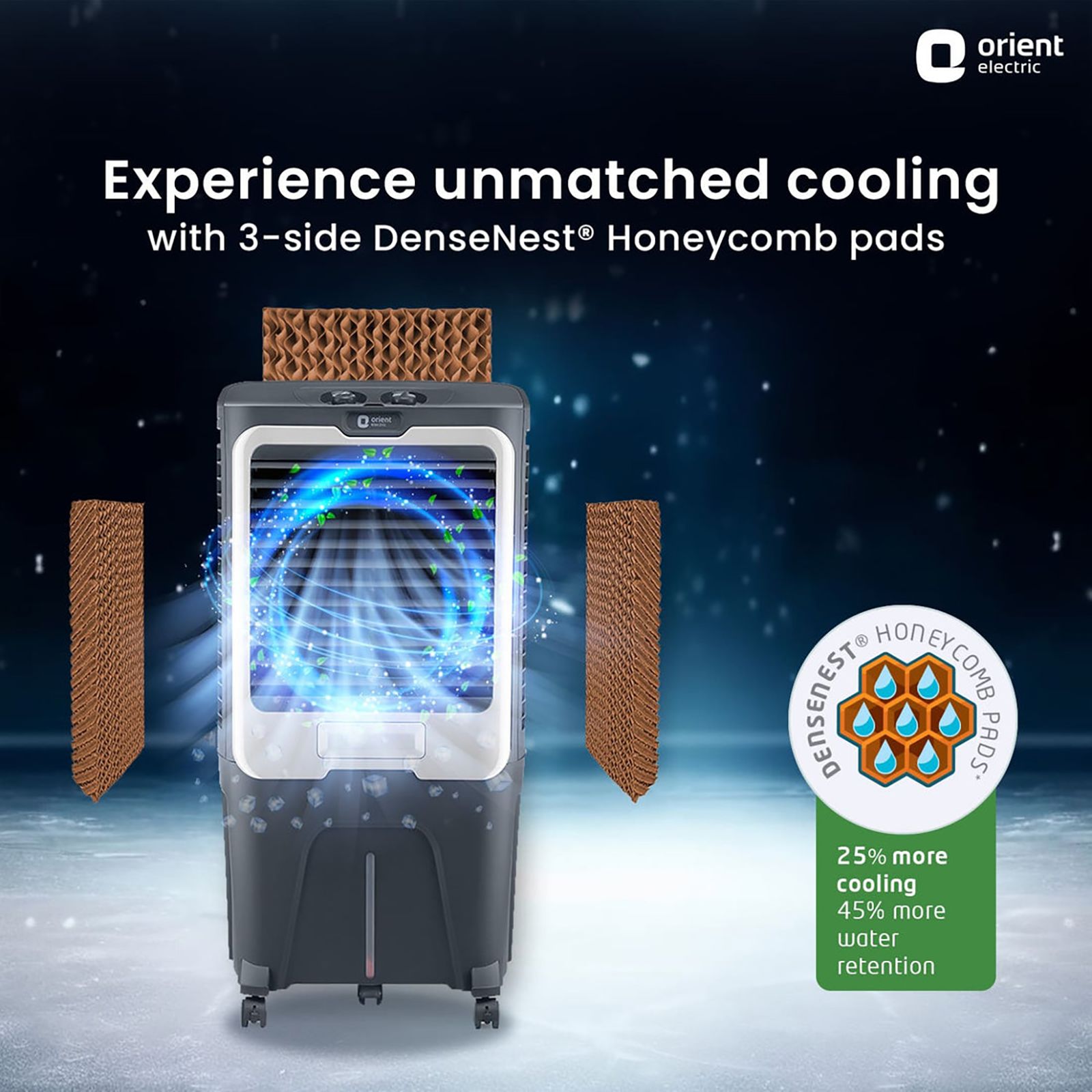Orient Ultimo 65 Litres Desert Air Cooler with Aerofan Technology (Ice Chamber, Grey) Orient Ultimo 65 Litres Desert Air Cooler with Aerofan Technology (Ice Chamber, Grey)_10