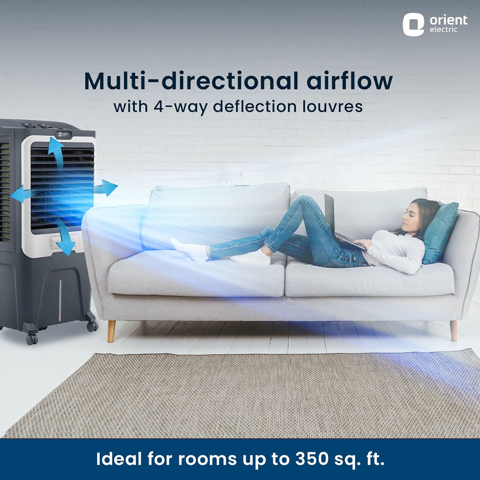 Orient Ultimo 65 Litres Desert Air Cooler with Aerofan Technology (Ice Chamber, Grey) Orient Ultimo 65 Litres Desert Air Cooler with Aerofan Technology (Ice Chamber, Grey)_11