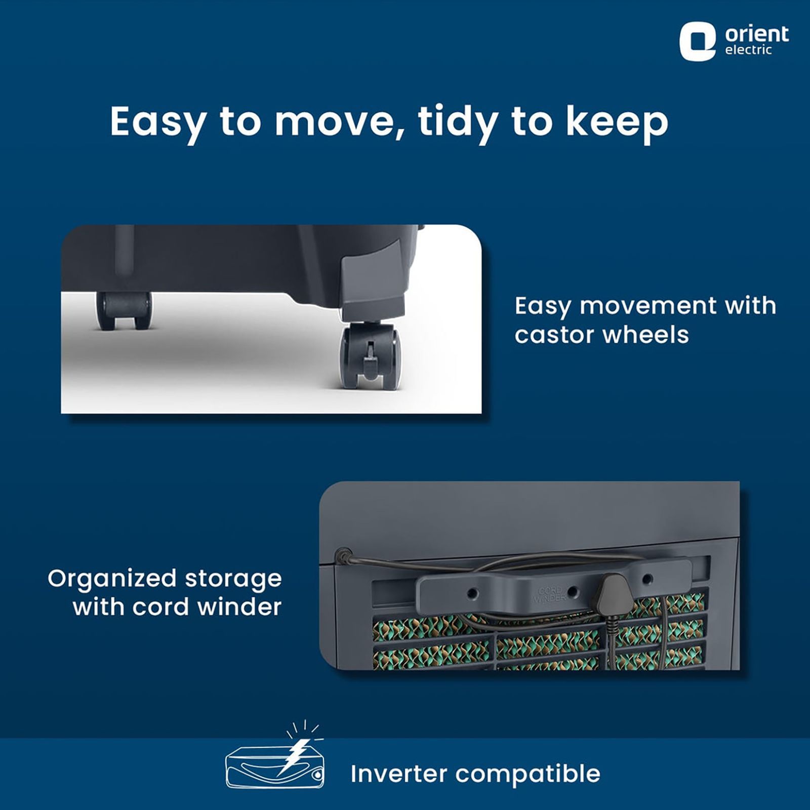 Orient Ultimo 65 Litres Desert Air Cooler with Aerofan Technology (Ice Chamber, Grey) Orient Ultimo 65 Litres Desert Air Cooler with Aerofan Technology (Ice Chamber, Grey)_12