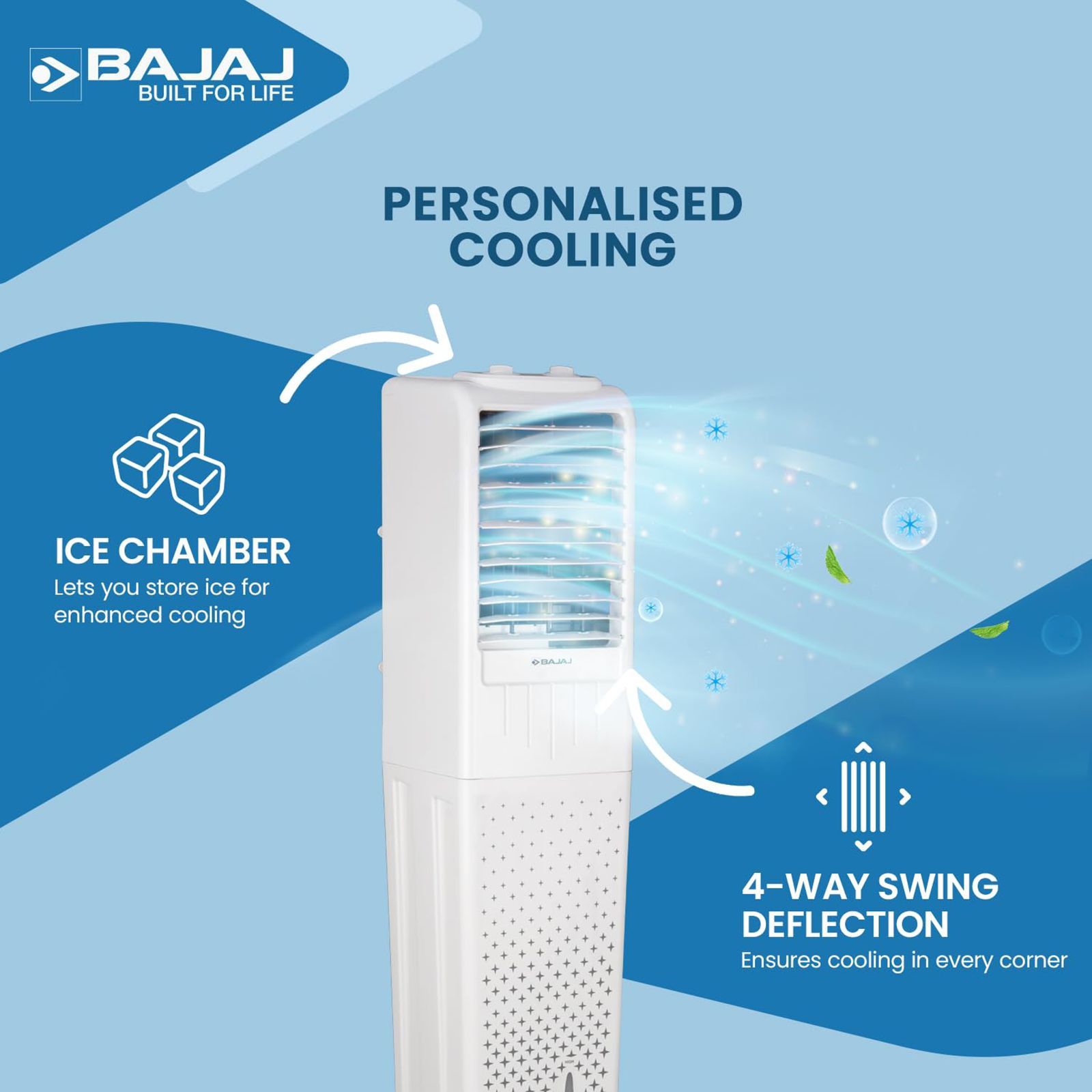 BAJAJ 50 Litres Tower Air Cooler with Typhoon Blower Technology (Anti Bacterial Hexacool Master, White)_6