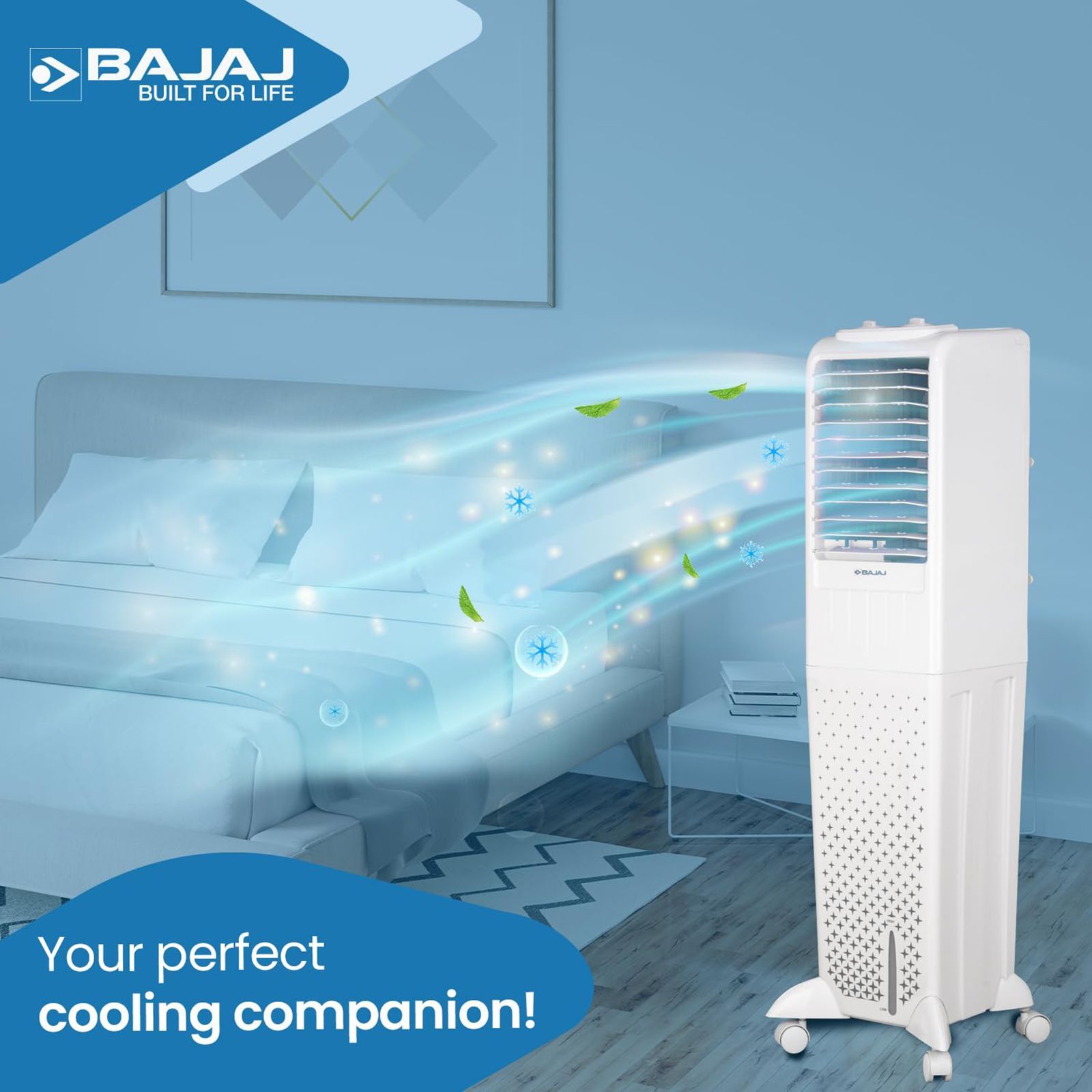 BAJAJ 50 Litres Tower Air Cooler with Typhoon Blower Technology (Anti Bacterial Hexacool Master, White)_8