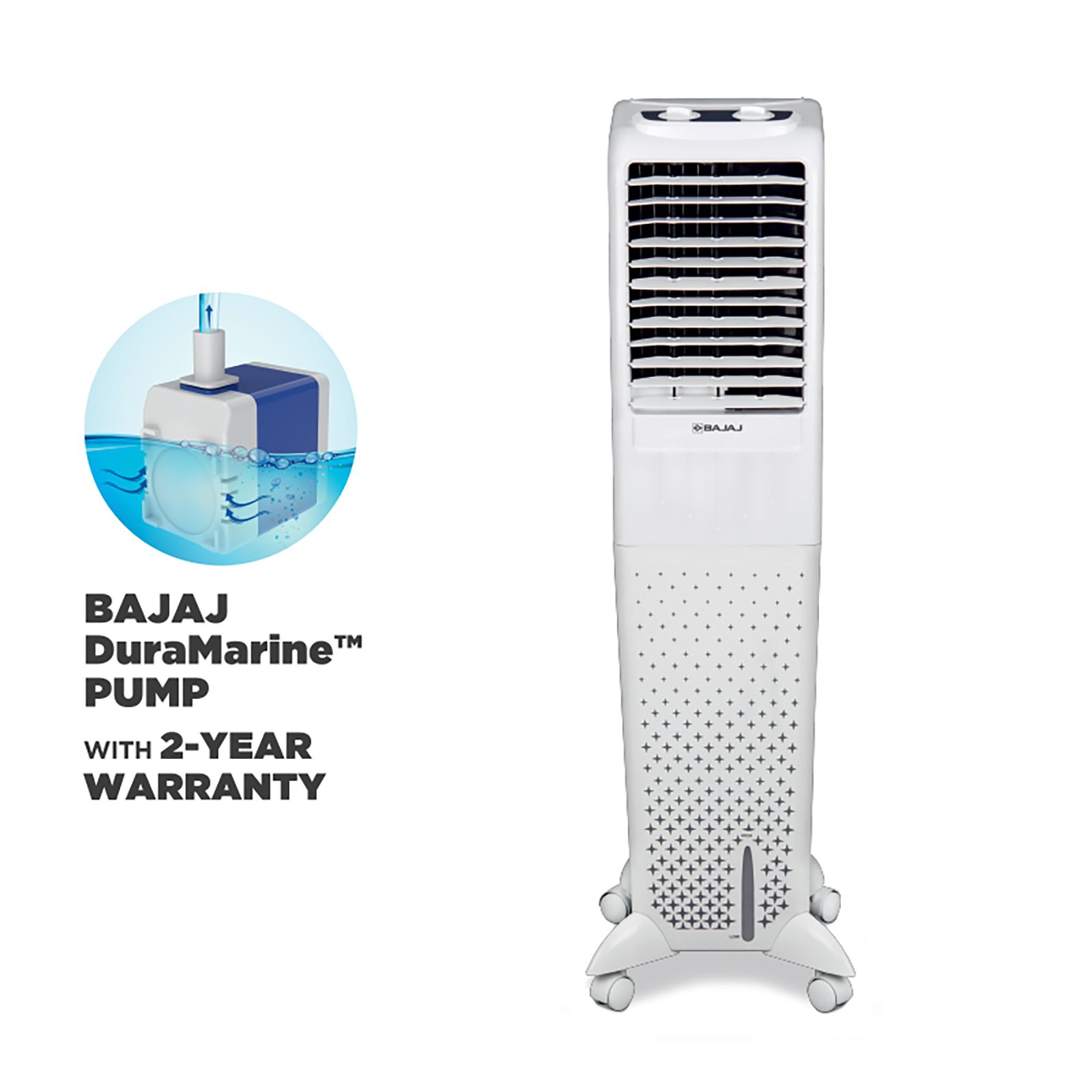 BAJAJ 50 Litres Tower Air Cooler with Typhoon Blower Technology (Anti Bacterial Hexacool Master, White)_9