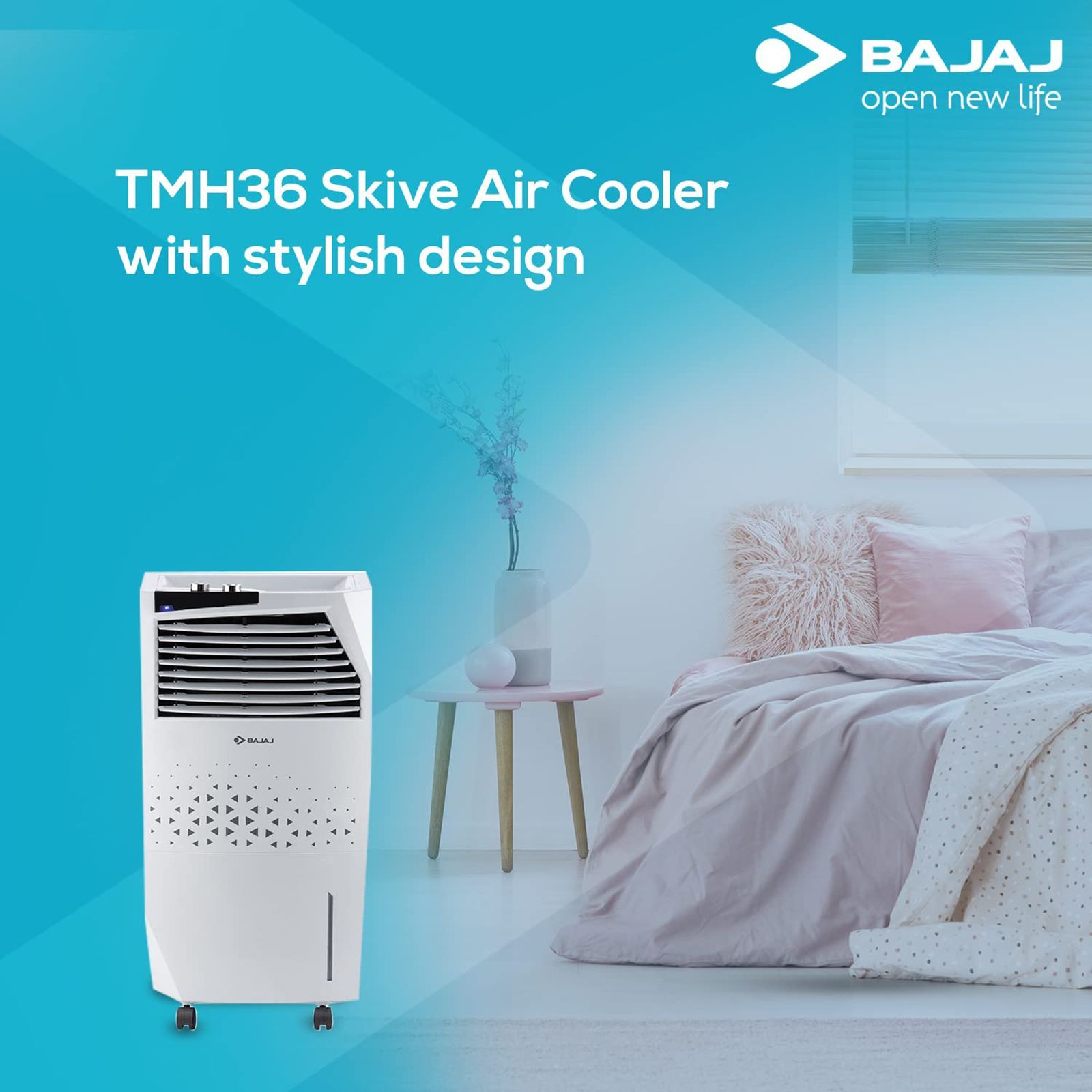 BAJAJ 36 Litres Tower Air Cooler (Anti-Bacterial Technology, TMH36 Skive, White) BAJAJ 36 Litres Tower Air Cooler (Anti-Bacterial Technology, TMH36 Skive, White)_6
