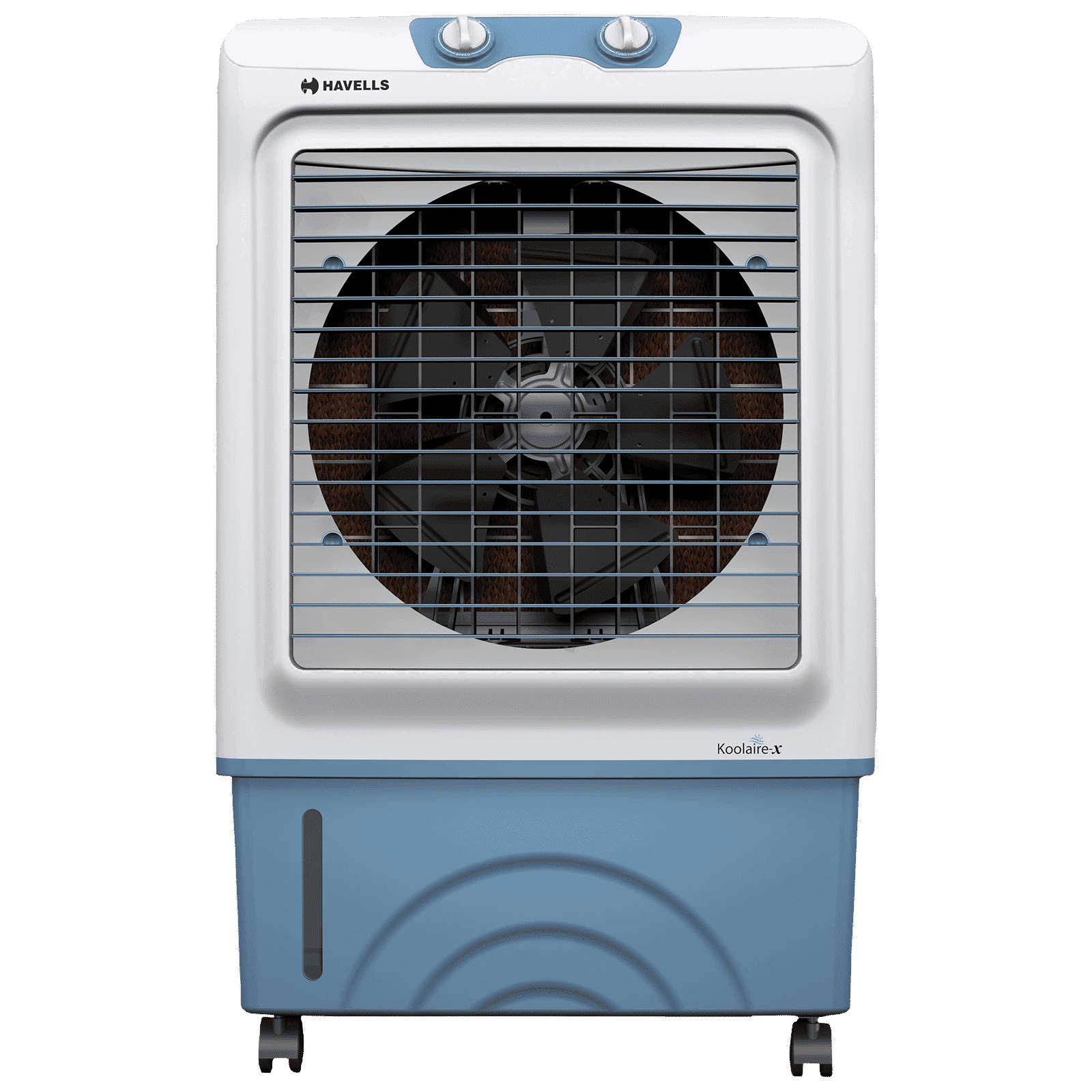 HAVELLS Koolaire-X 51 Litres Desert Air Cooler with Castor Wheels (Evaporative Cooling Technology, Light Blue & White)_1