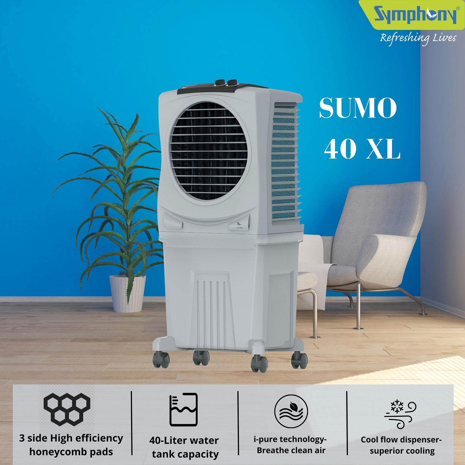 Symphony Sumo 40 XL 40 Litres Desert Air Cooler with Whisper-Quiet Operation (Cool Flow Dispenser, White)_18