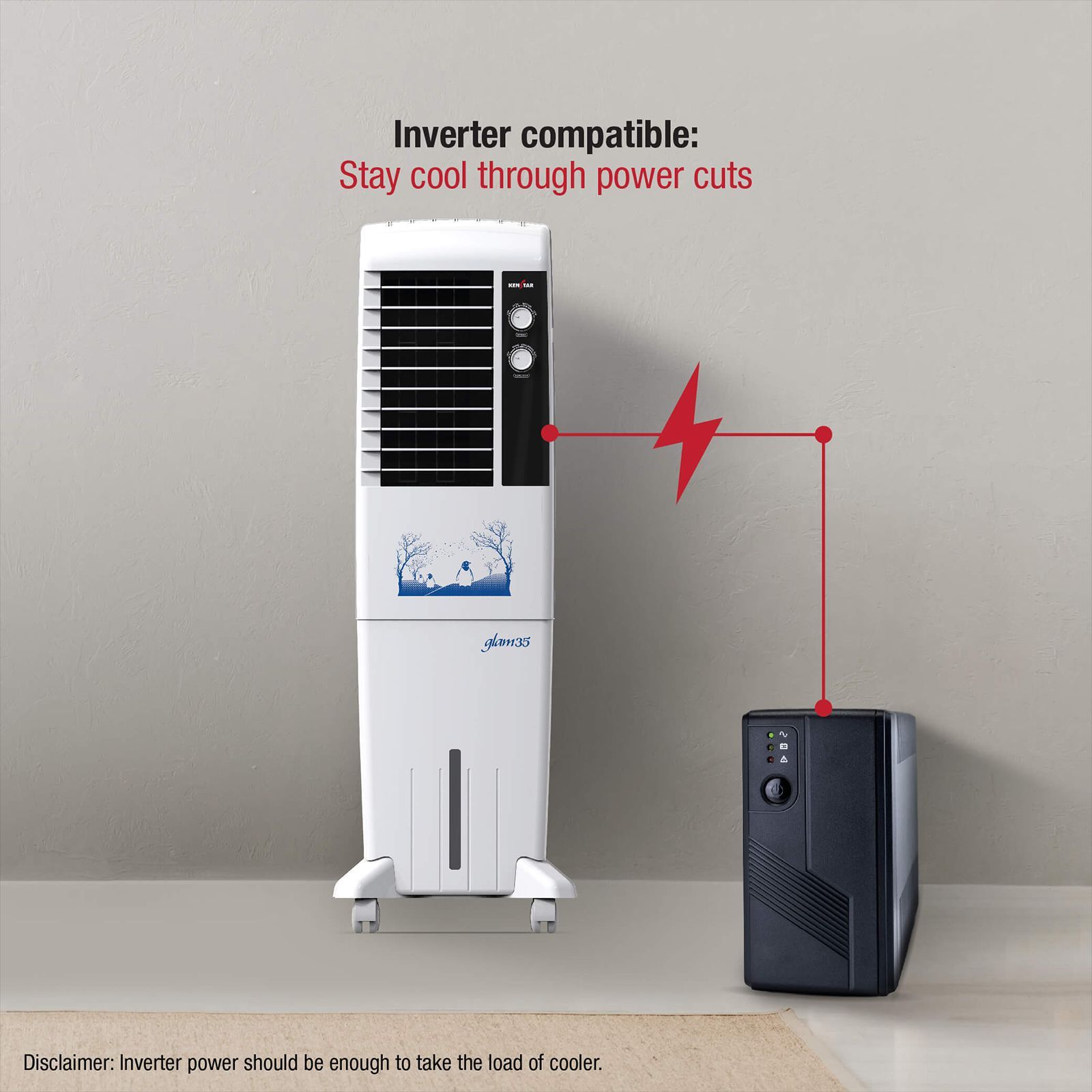 KENSTAR GLAM 35 Litres Tower Air Cooler (Inverter Compatible, KCLGLMWH035BMH-ELM, White) KENSTAR GLAM 35 Litres Tower Air Cooler (Inverter Compatible, KCLGLMWH035BMH-ELM, White)_10