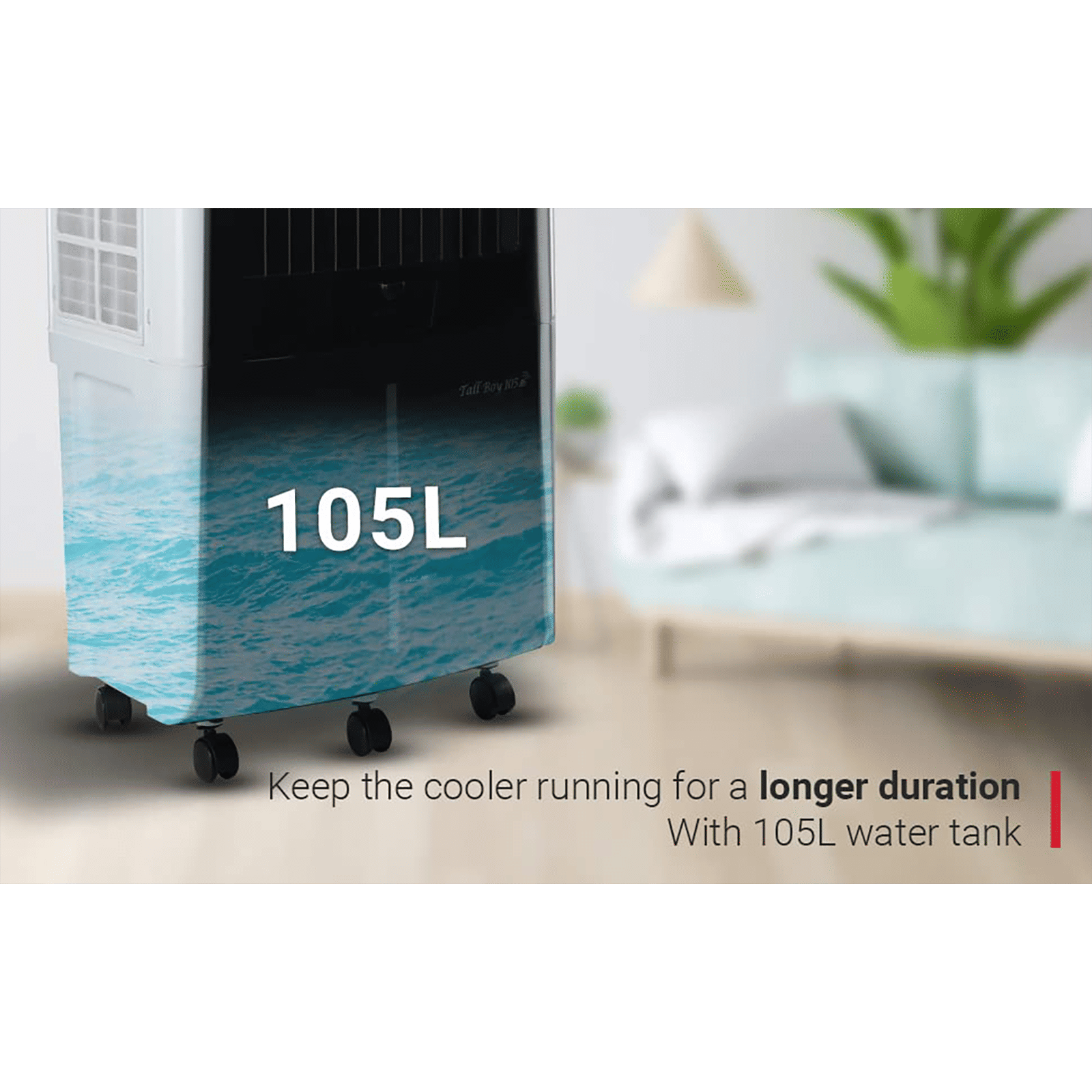 KENSTAR TALLBOY HC 105 Litres Desert Air Cooler (Honeycomb Cooling Technology, KCLTLBBK105FMH-ESV, Black & White)_5